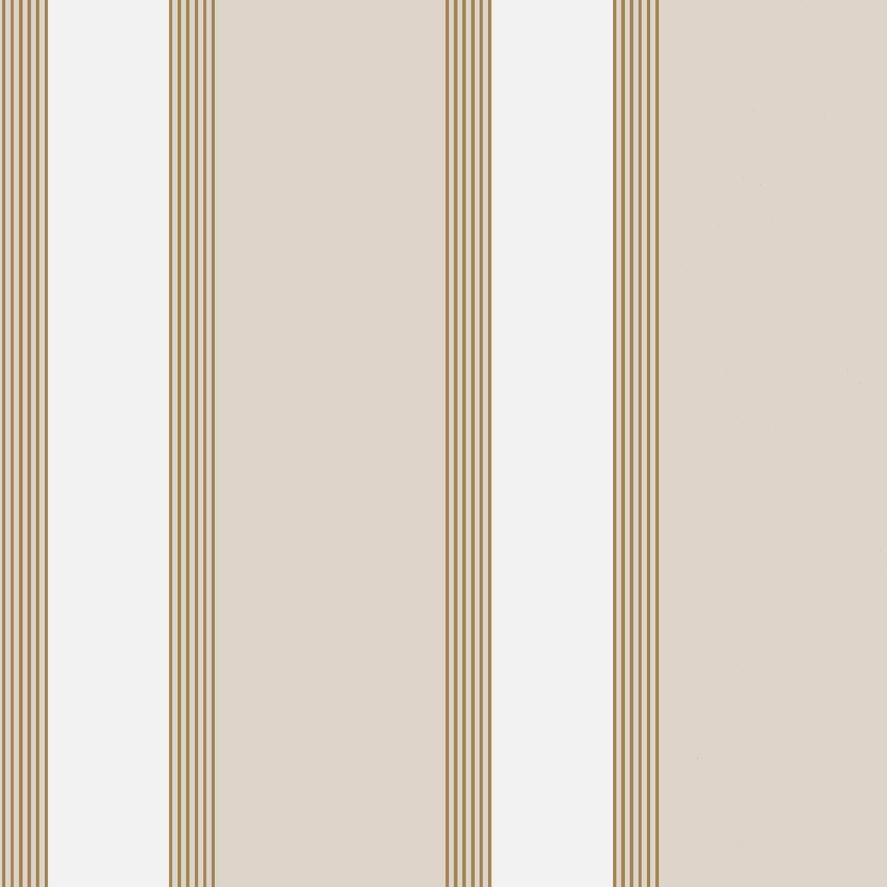 Wallpaper with geometric striped pattern AUTEUIL - WHITE/GOLD white with gold