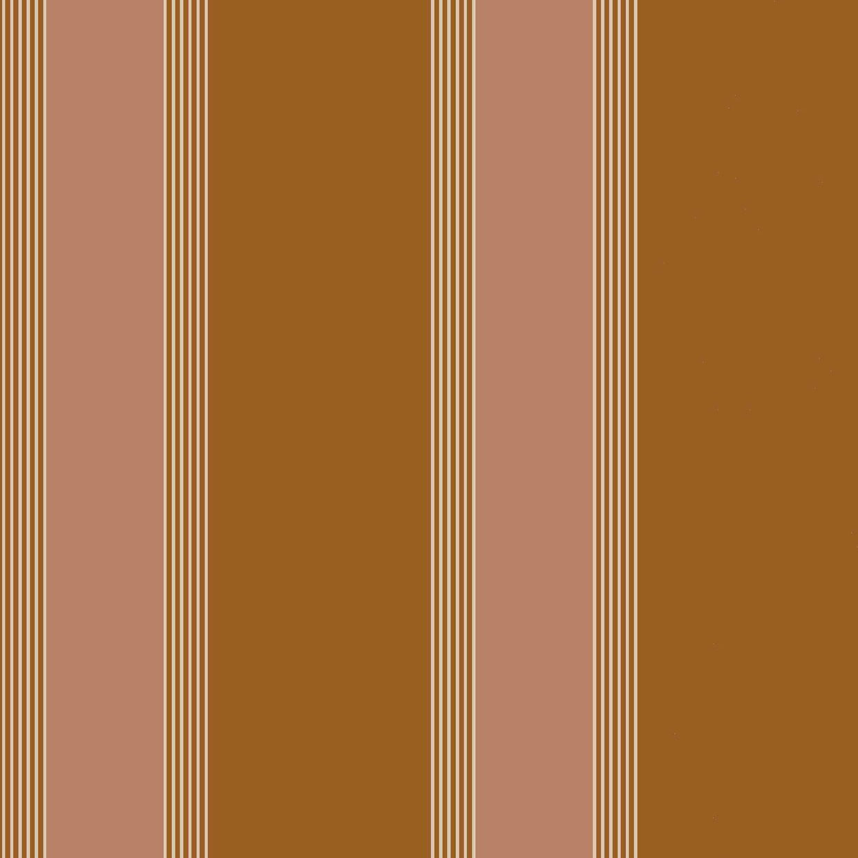 Tapete mit geometrischem Streifenmuster AUTEUIL - AMBRE/NUDE braun mit rosa