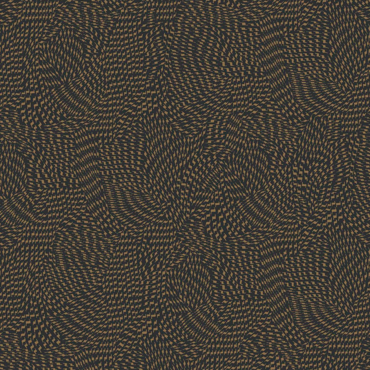 Tapete mit abstraktem Muster PASSY - NOIR/CAMEL schwarz mit beige