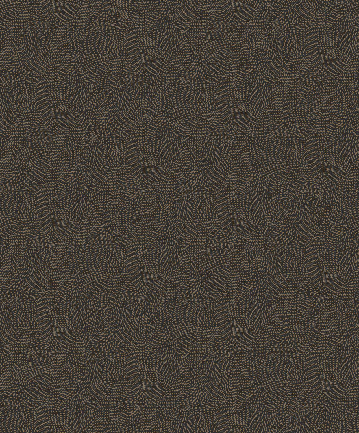 Tapete mit abstraktem Muster PASSY - NOIR/CAMEL schwarz mit beige