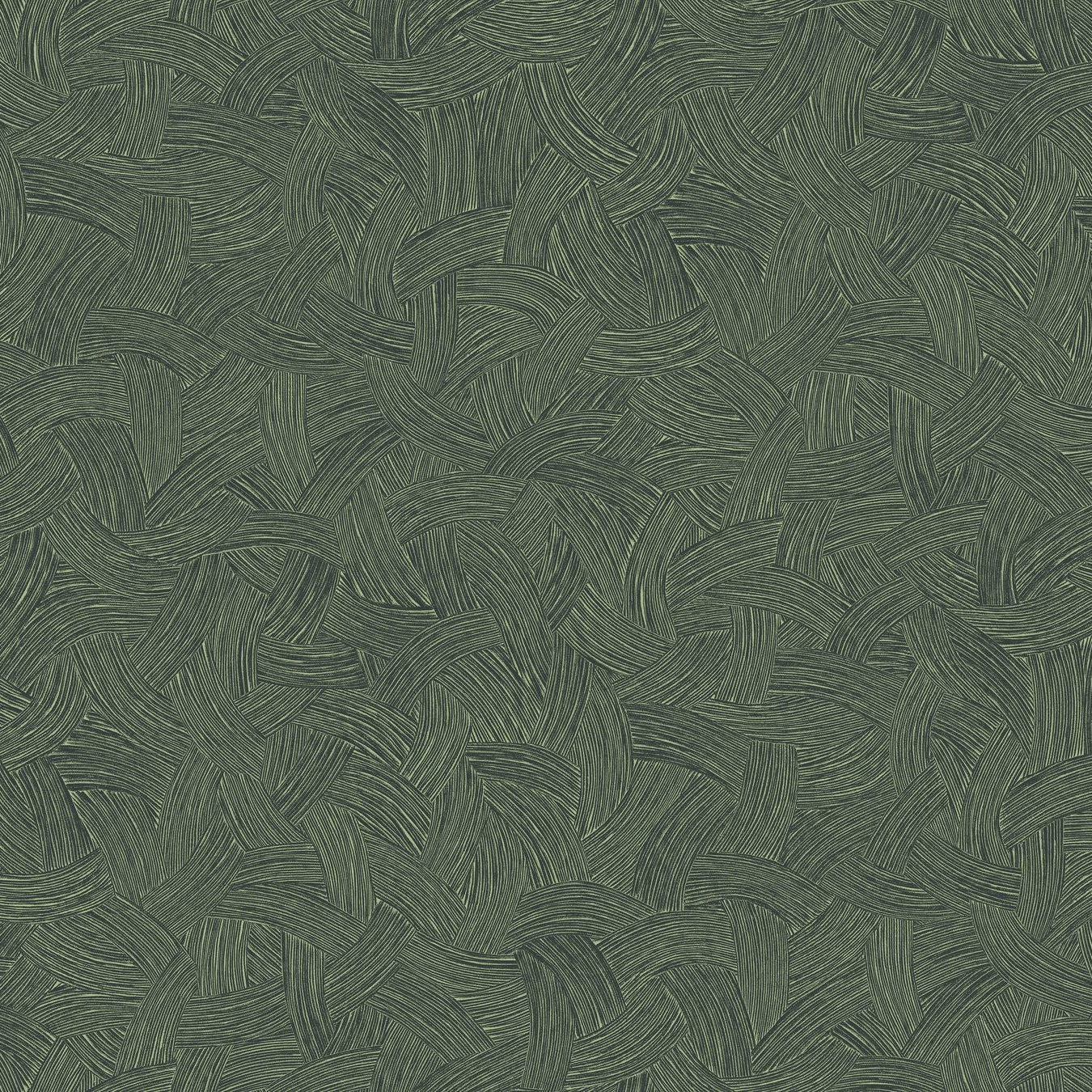 Metallic textured wallpaper with abstract pattern BERENICE - ÉMERAUDE/DORÉ emerald green with gold