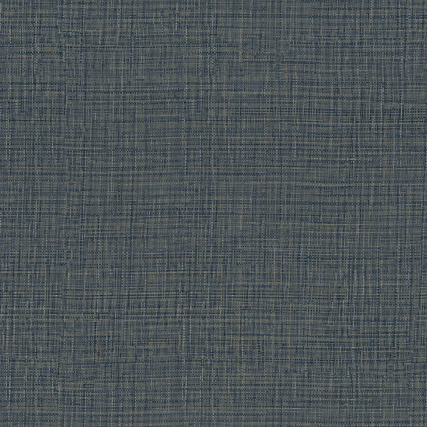Structural wallpaper resembling canvas SIERRA - BLEU ORAGE dark blue with gray