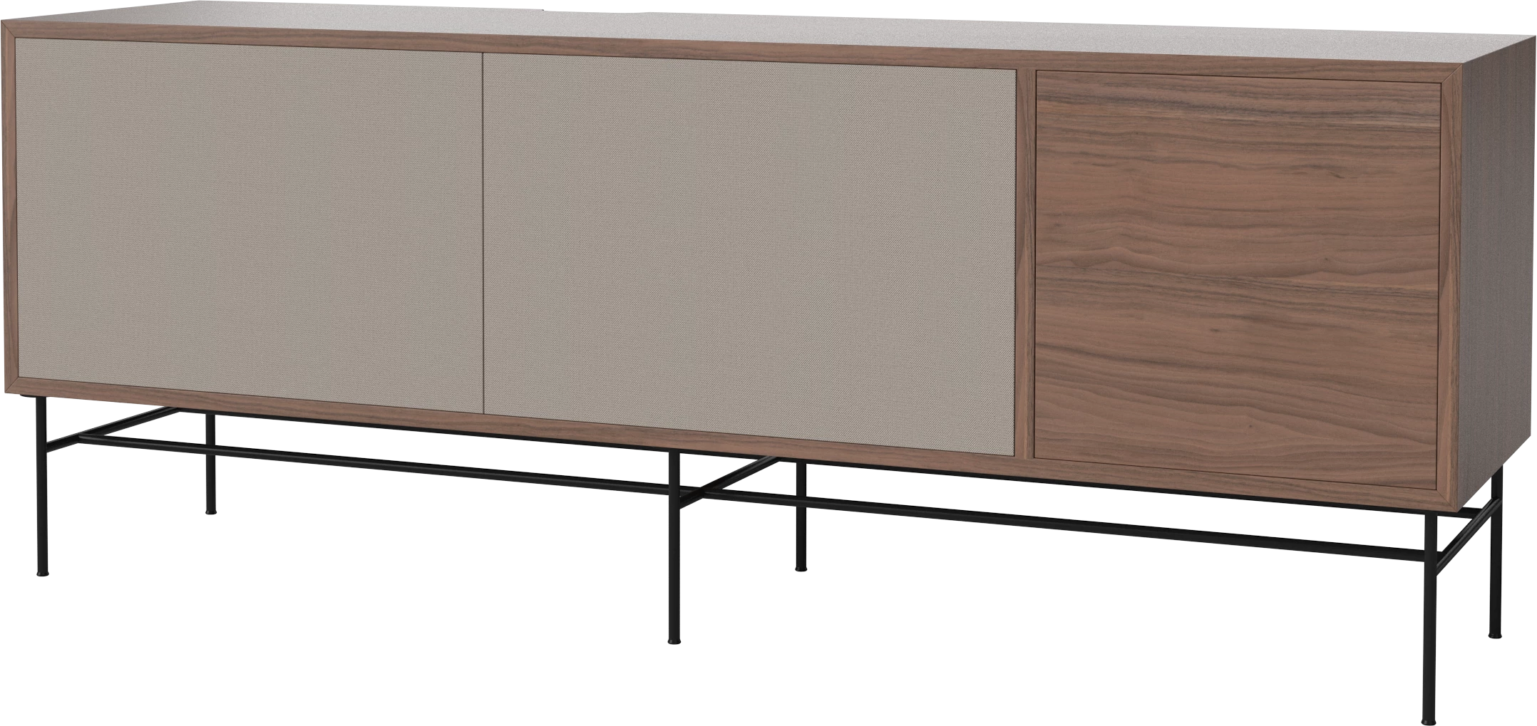 RTV CASE CAKE Walnut veneer with a black base