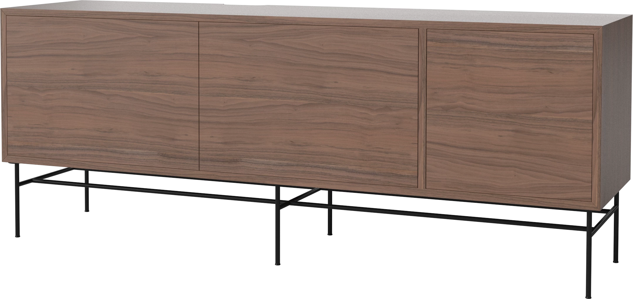 RTV CASE CAKE Walnut veneer with a black base