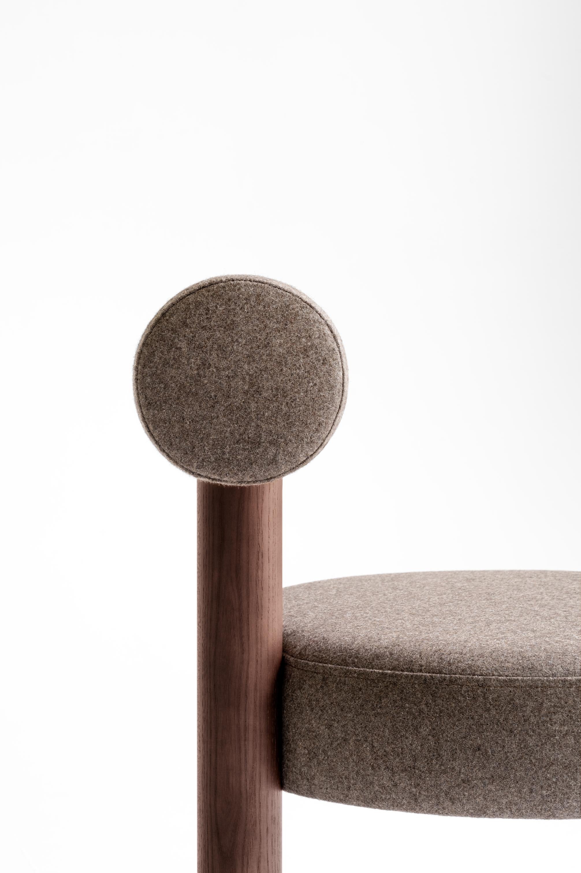 Upholstered GROPIUS CS2 Chair with Wooden Base