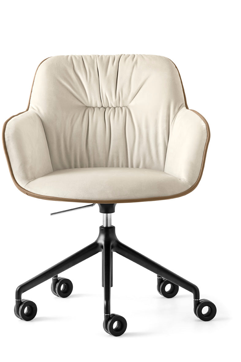 Upholstered COCOON office armchair