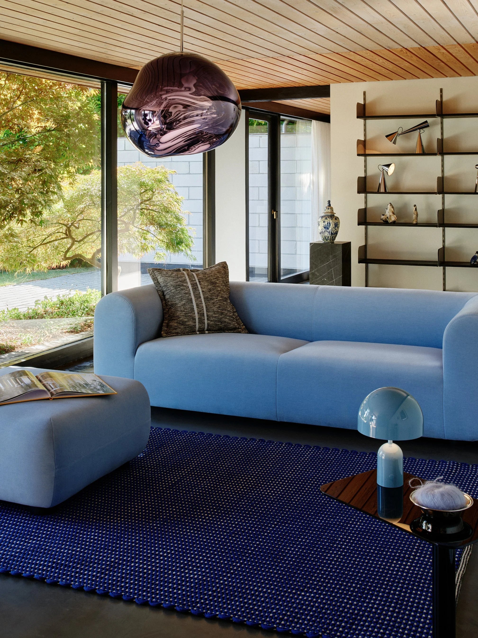 Außenteppich CORD blau