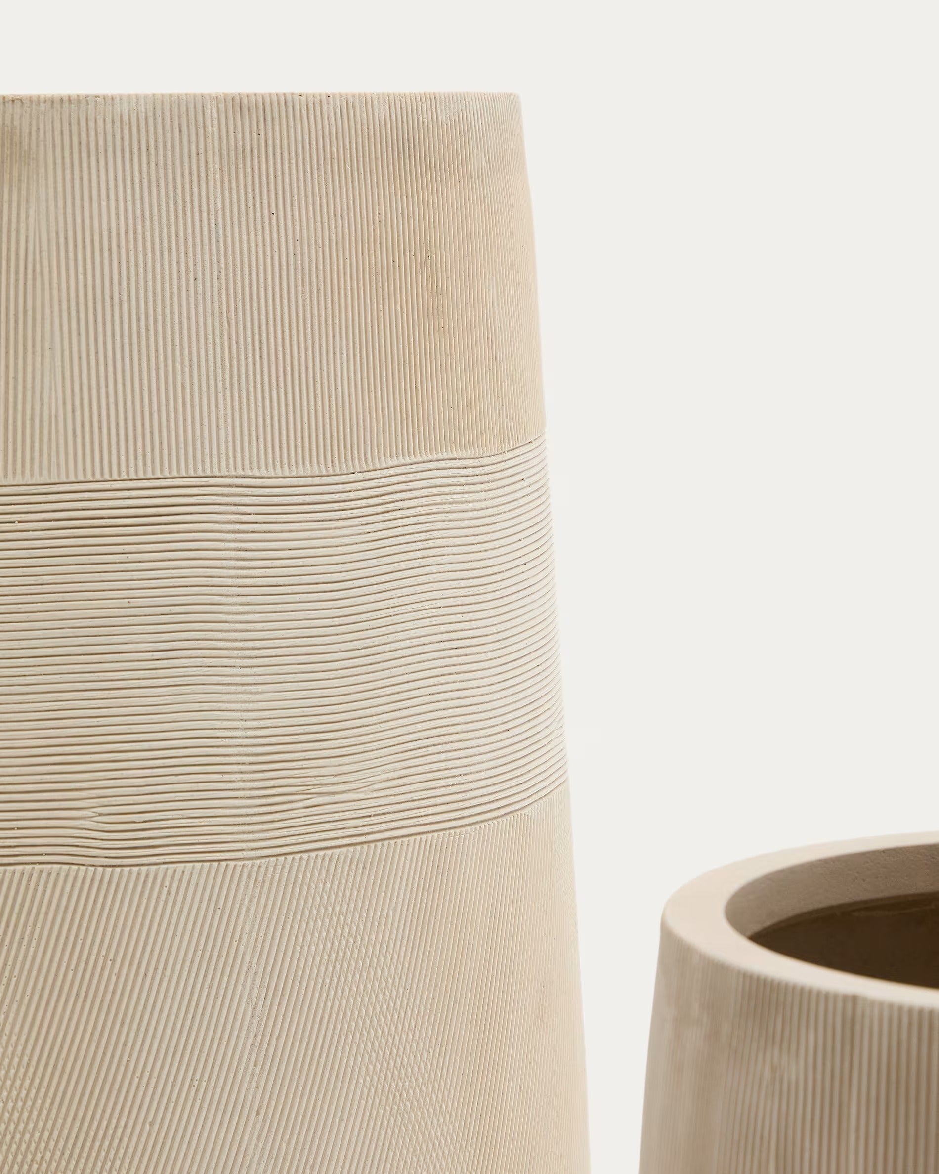 Set of pots tival beige polycement