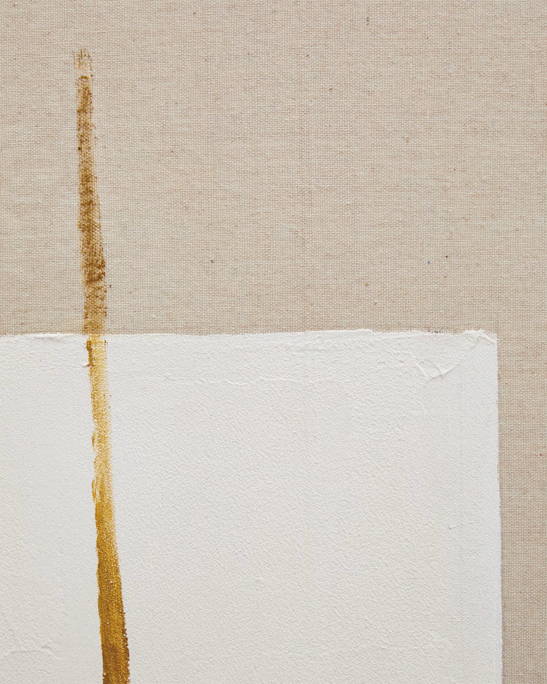 SALIN Beige Artwork with Vertical Line