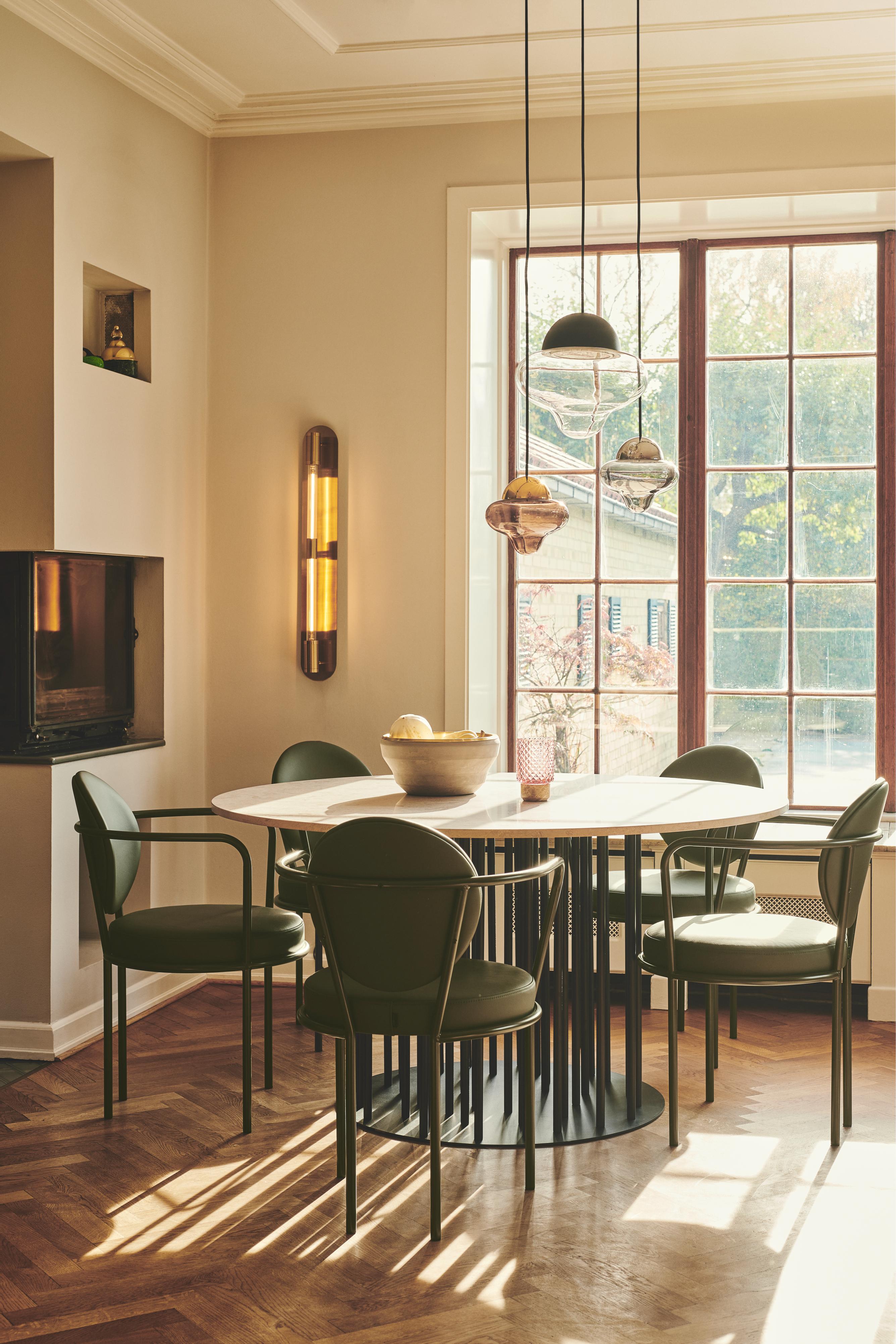 NUTTY pendant lamp transparent glass with gold finish