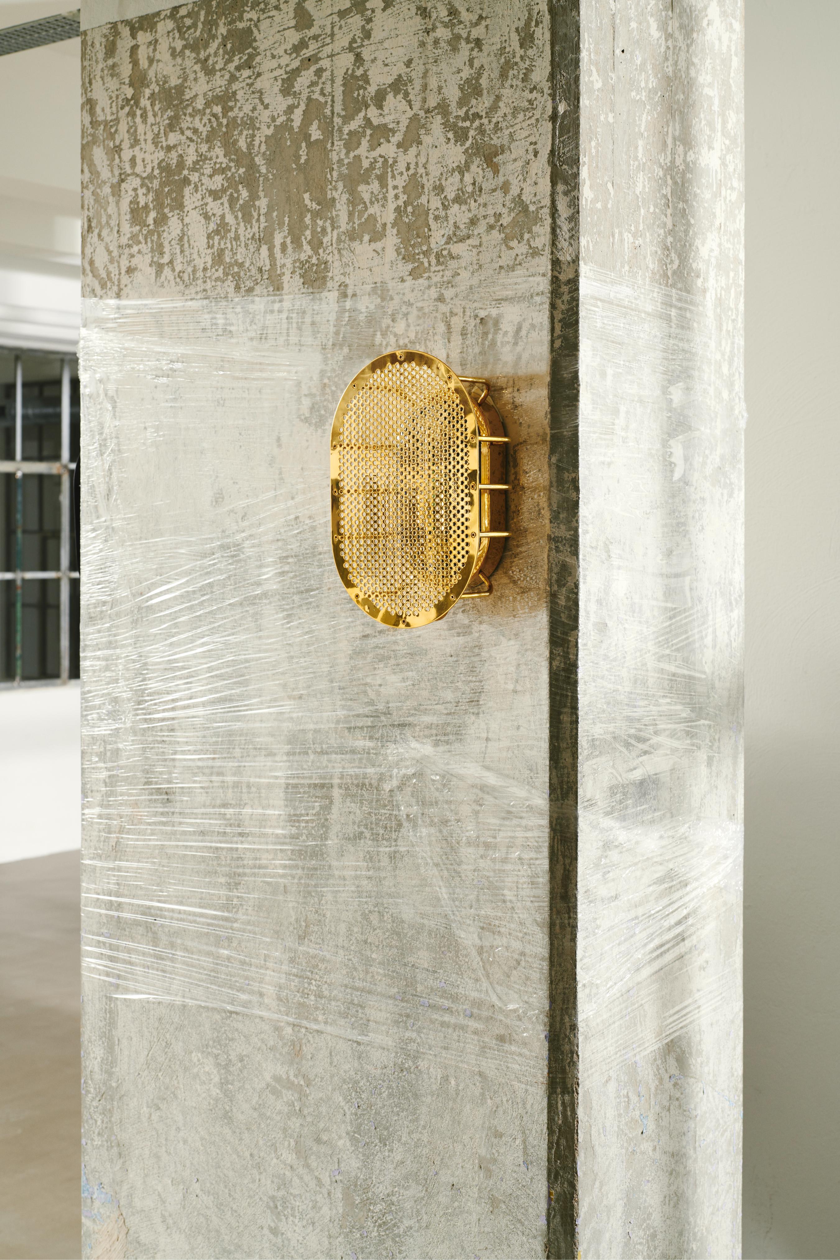 Außenwandleuchte NIGHT RIDER rohes Messing