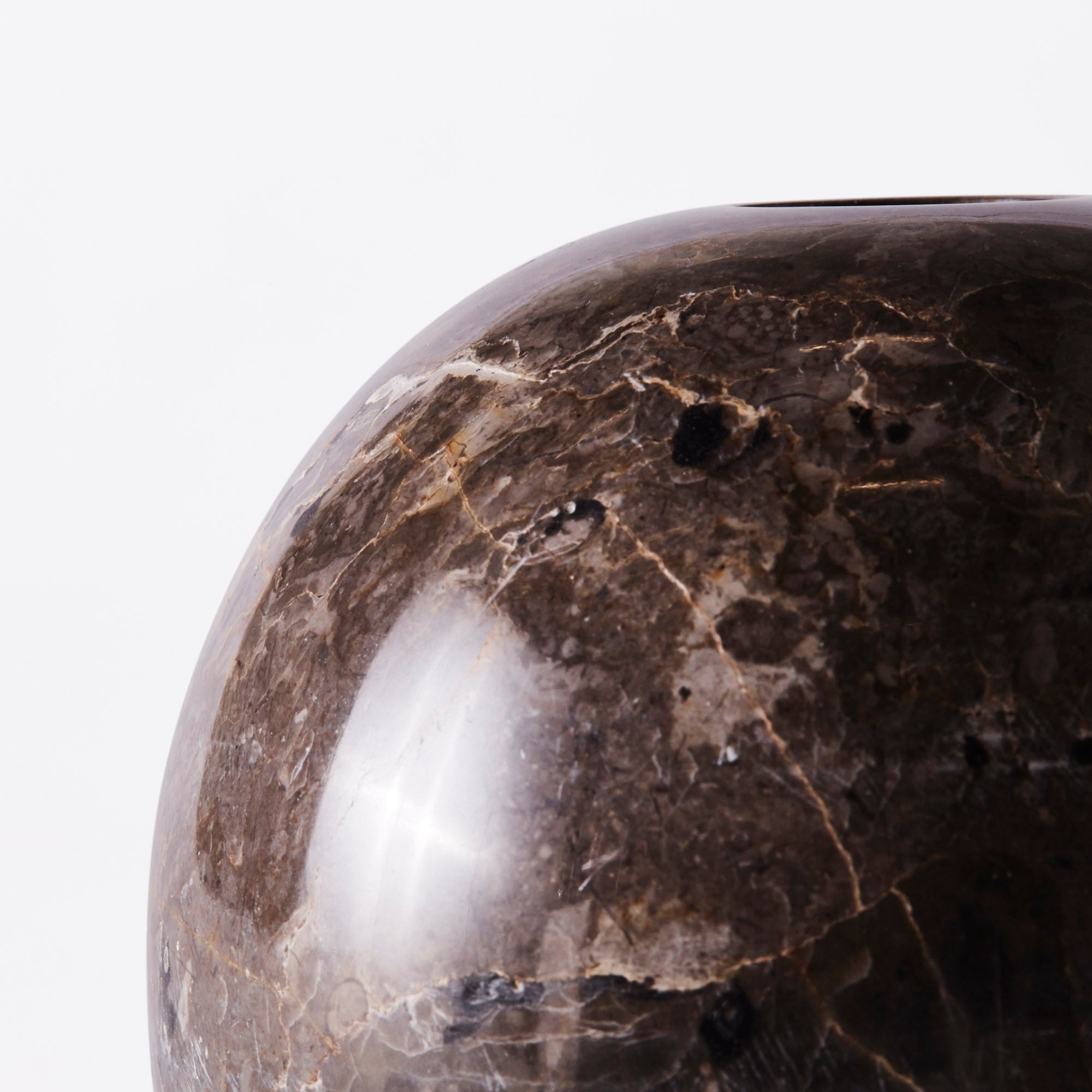 SPHERE Candle Holder Brown Marble