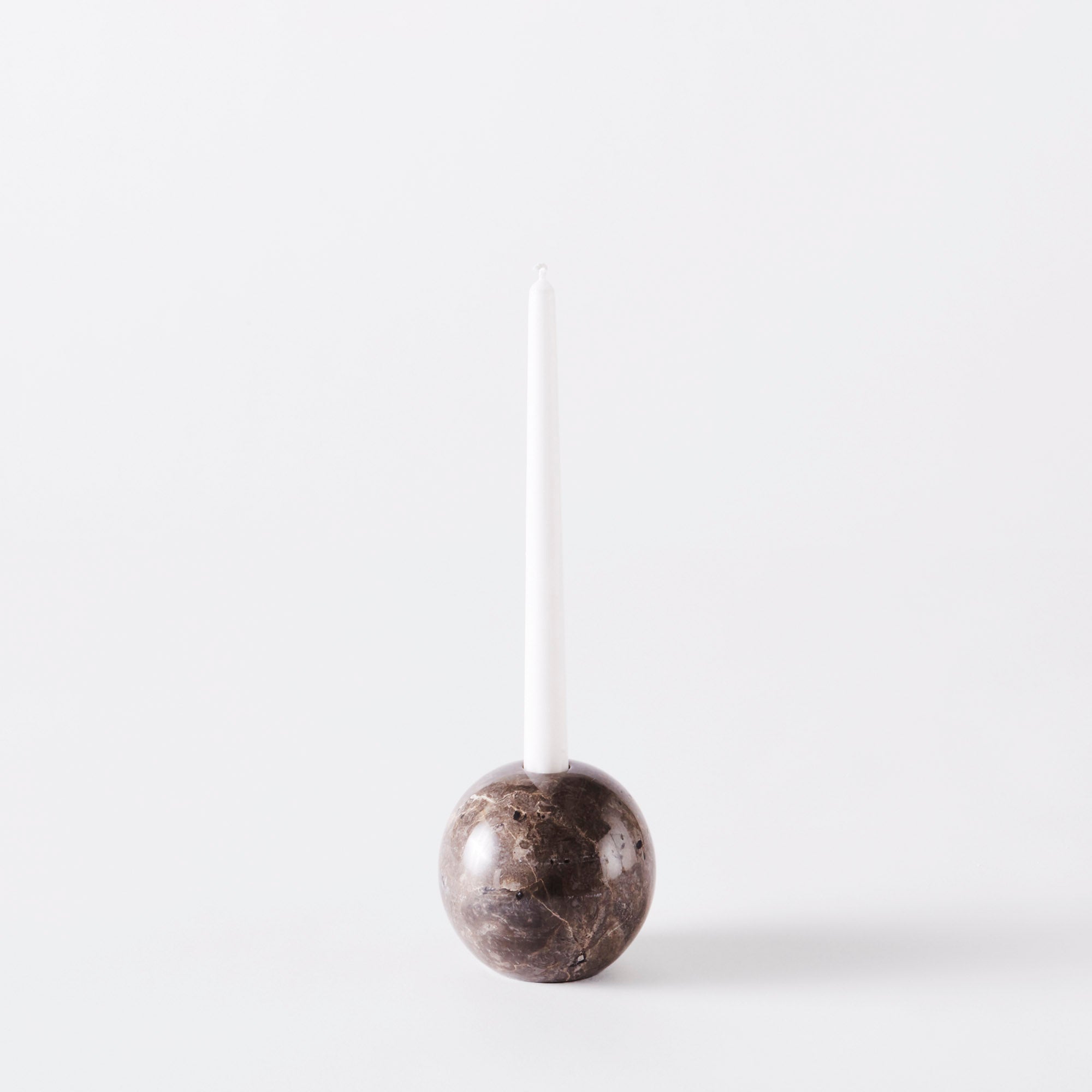 SPHERE Candle Holder Brown Marble