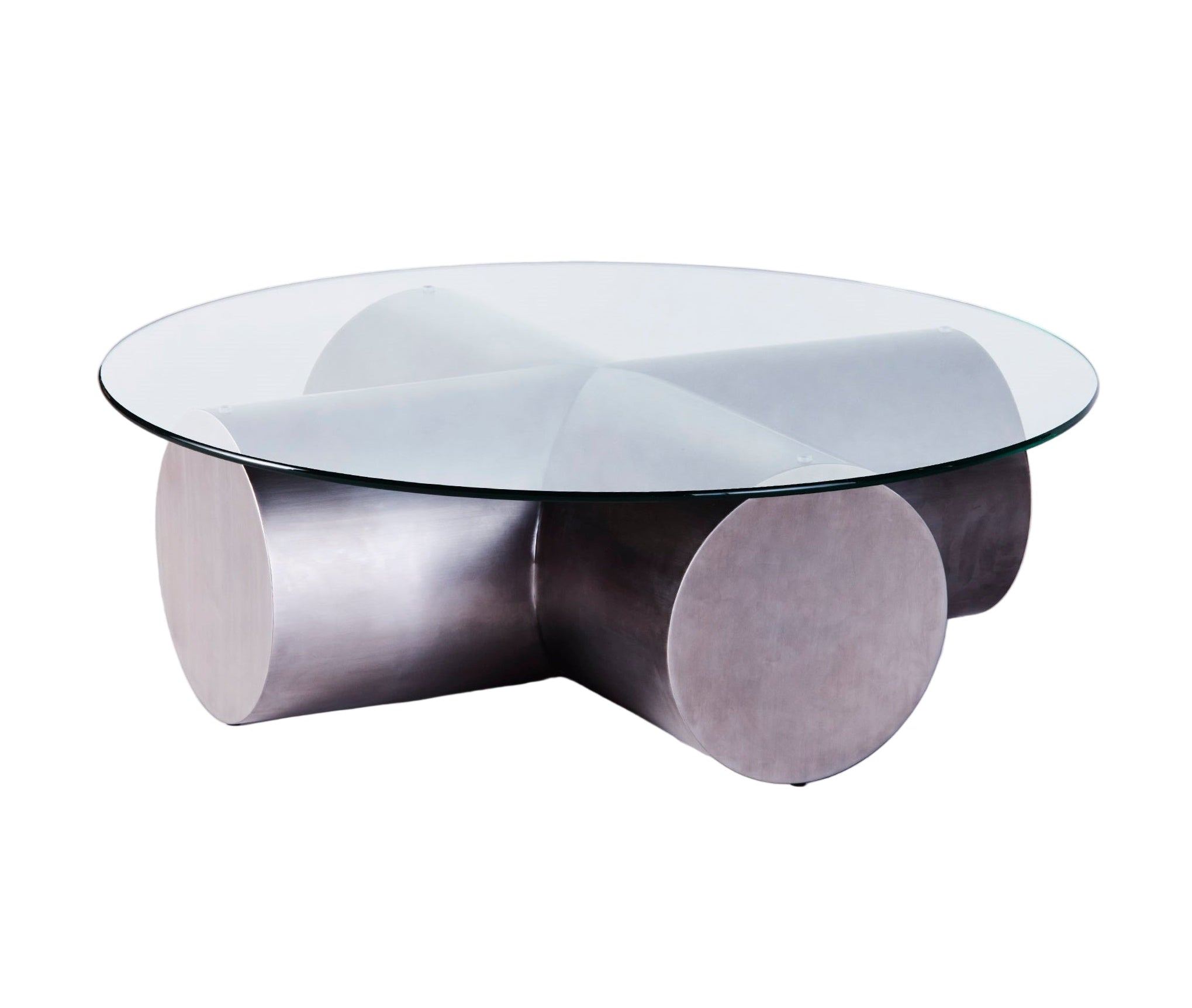 Couchtisch CROSS poliertes Stahl