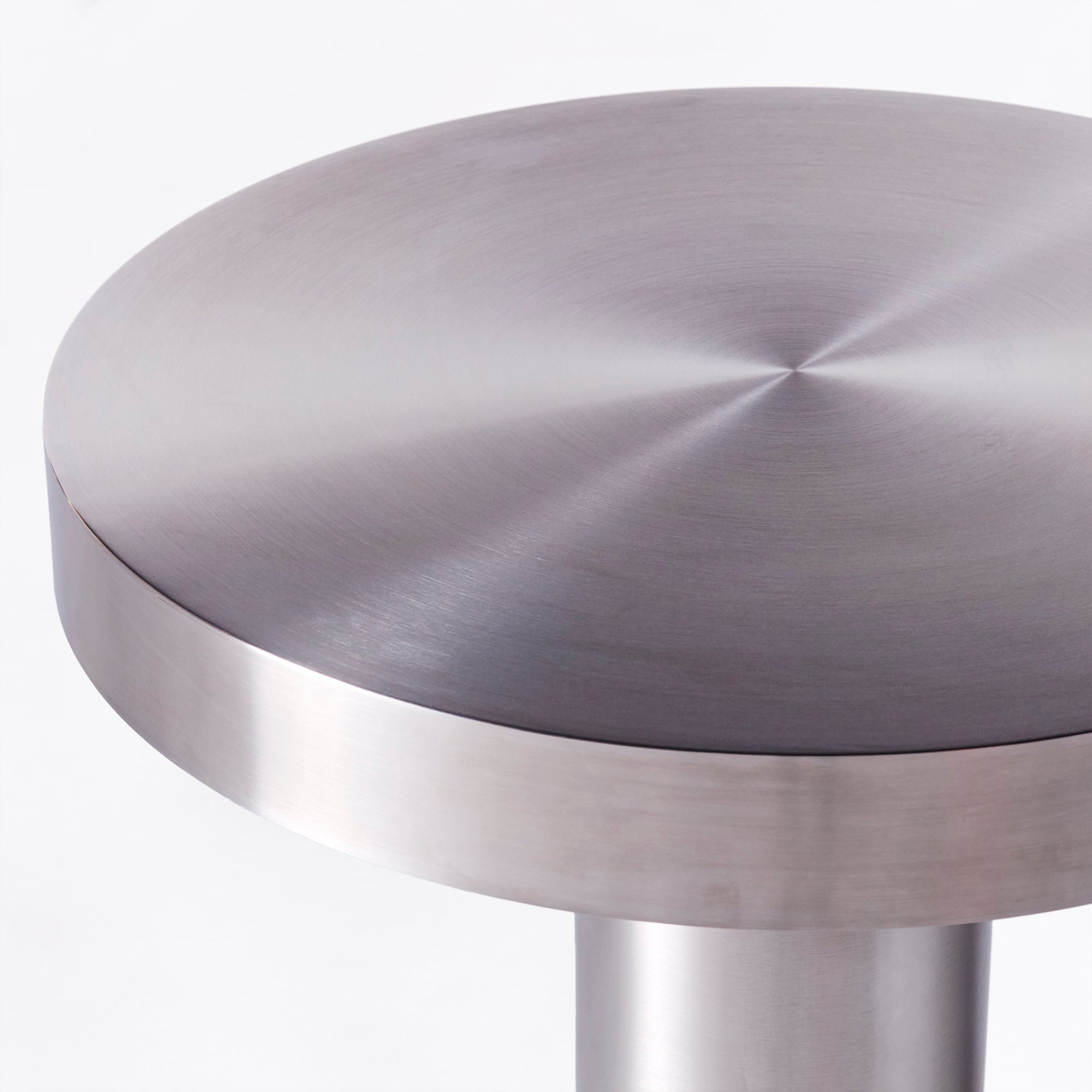 CUFFLINK Side Table Polished Steel