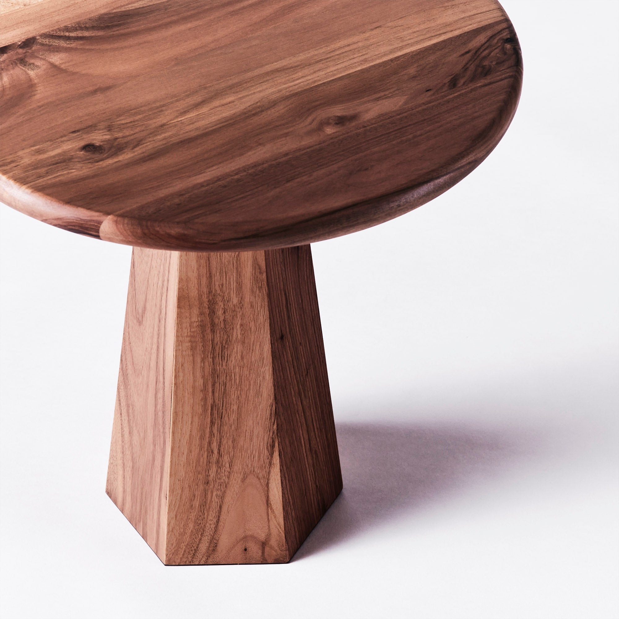 HEXAGON side table walnut wood