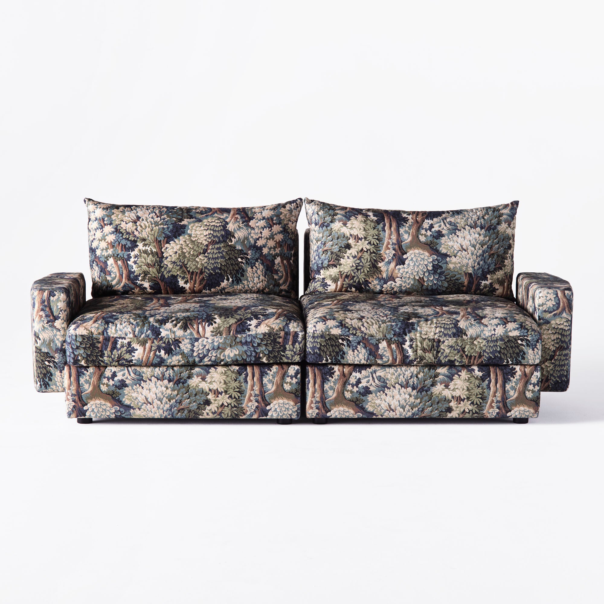 Sofa 2-Sitzer LAUREL mit Pflanzenmotiv