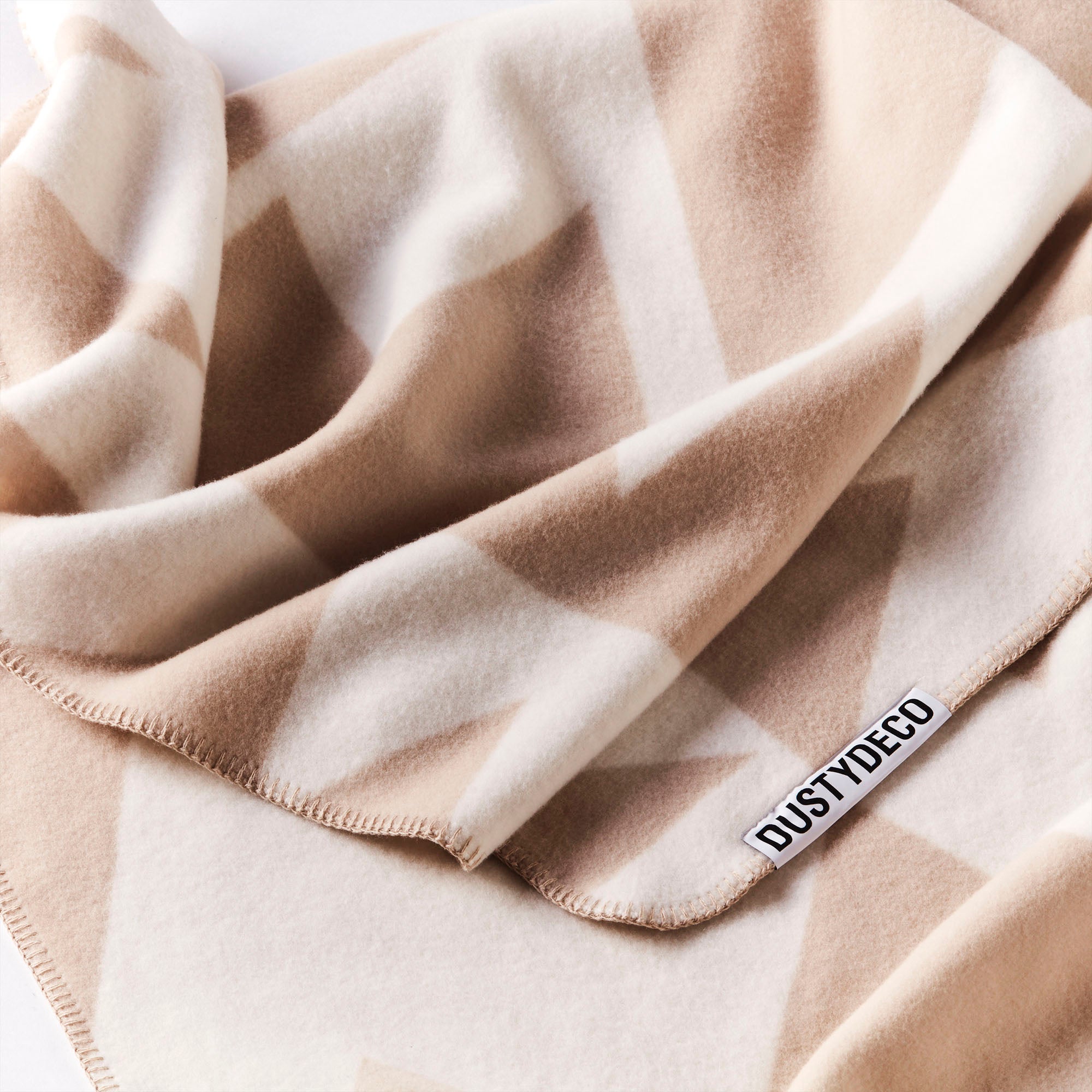 Koc ZIG ZAG beige mit Creme