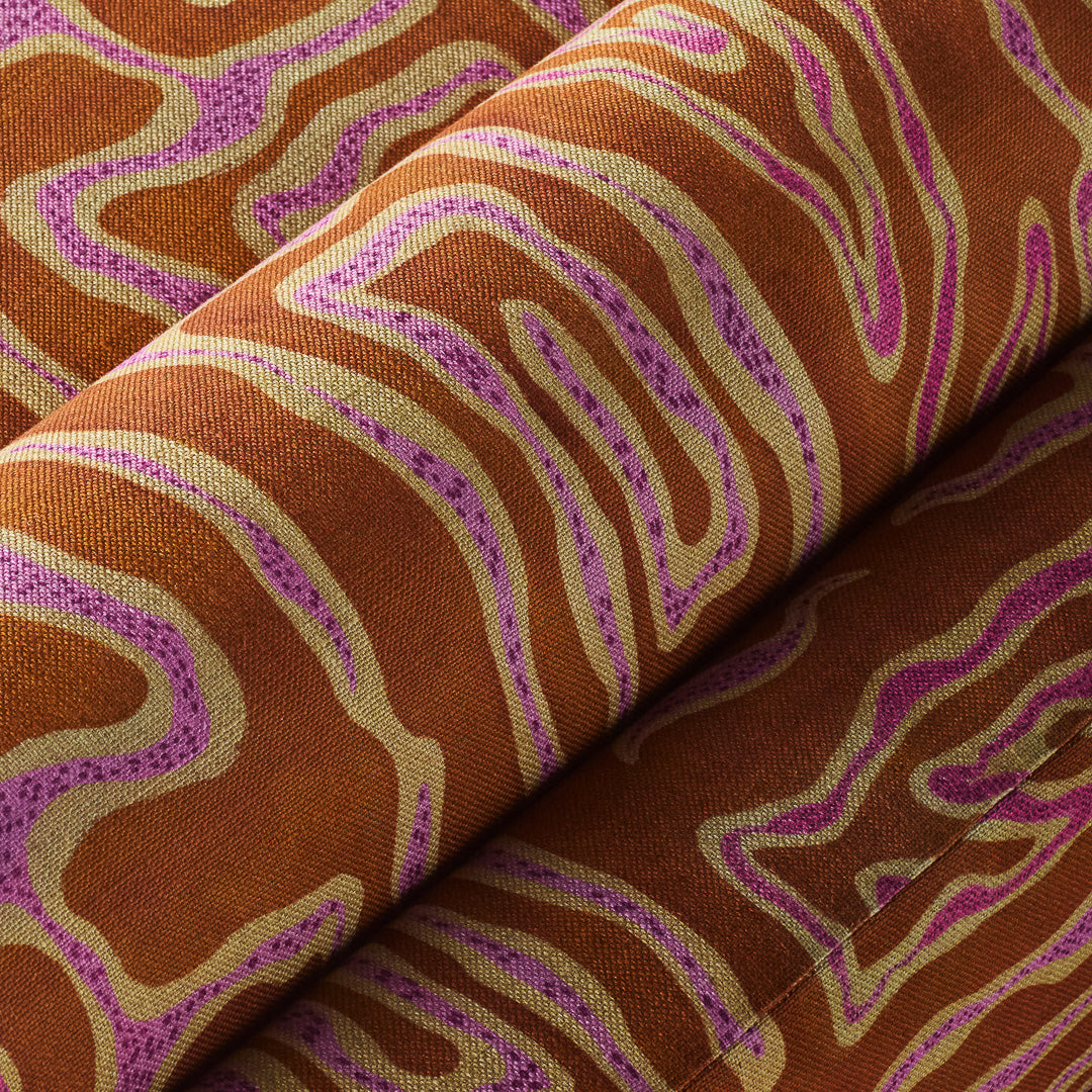 Liege V in Orange mit rosa-beigem Muster