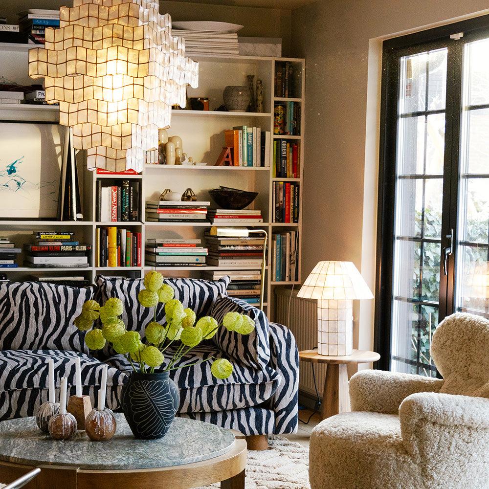 CORNELIA Capiz shell pendant lamp