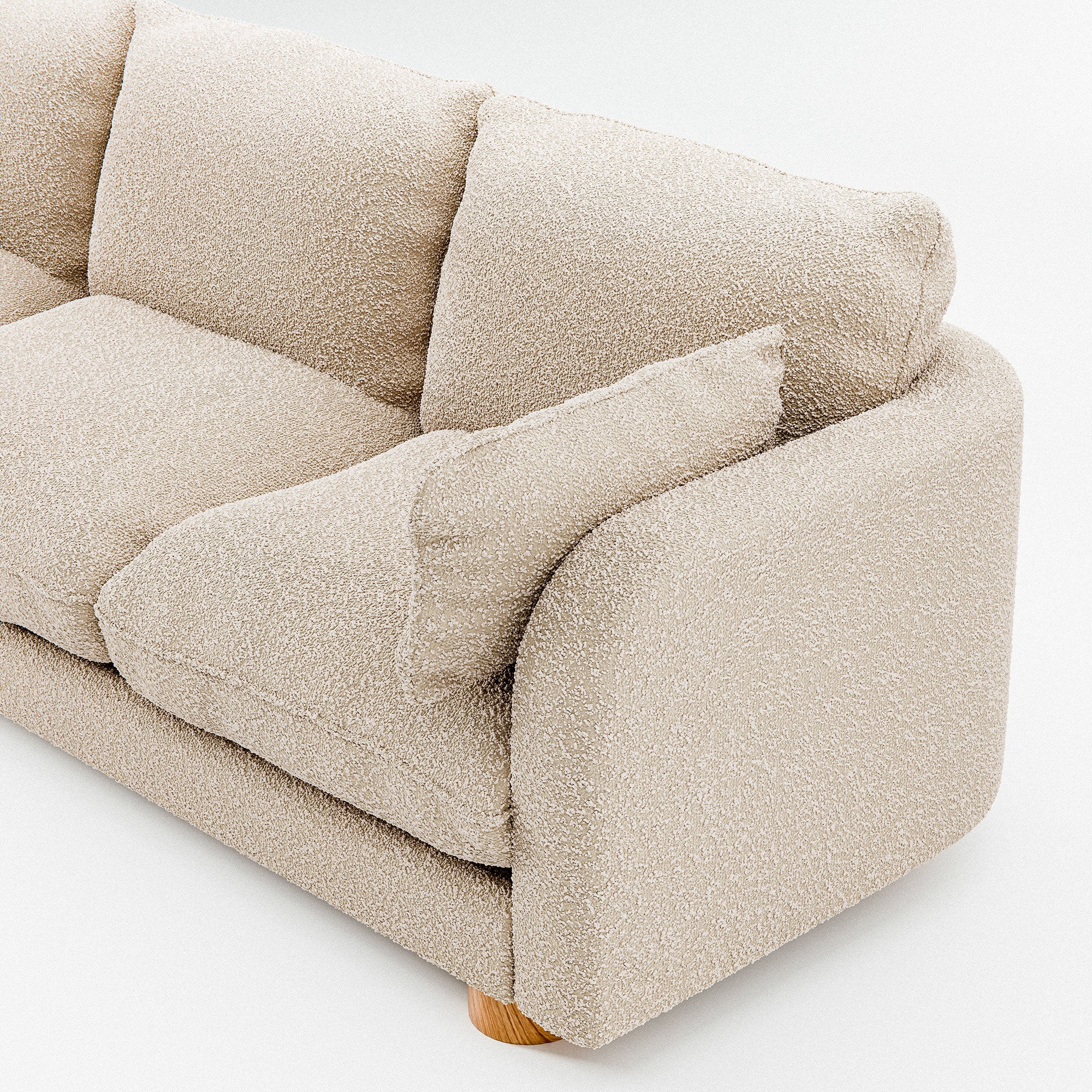 Sofa 3-sitzig MILES beige Boucle