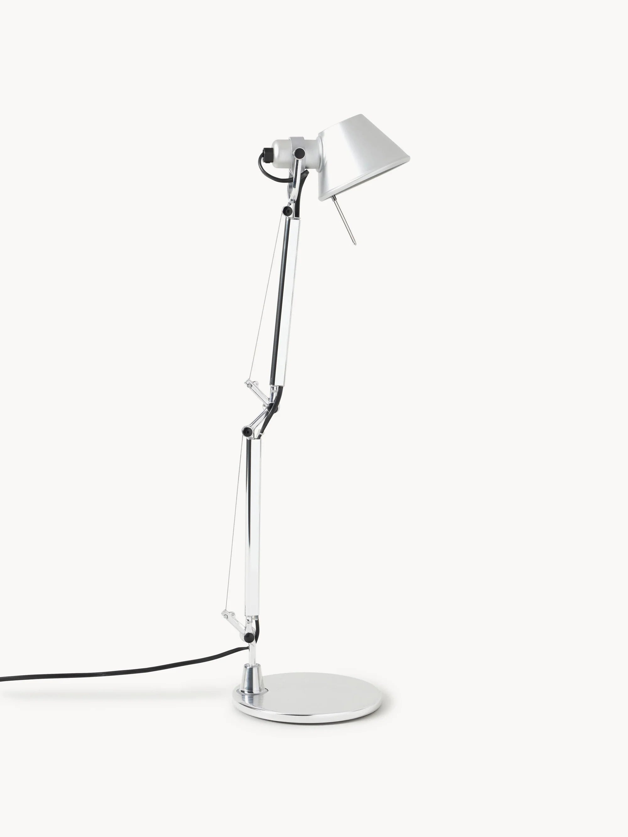 Verstellbare Schreibtischlampe TOLOMEO MICRO matt silber