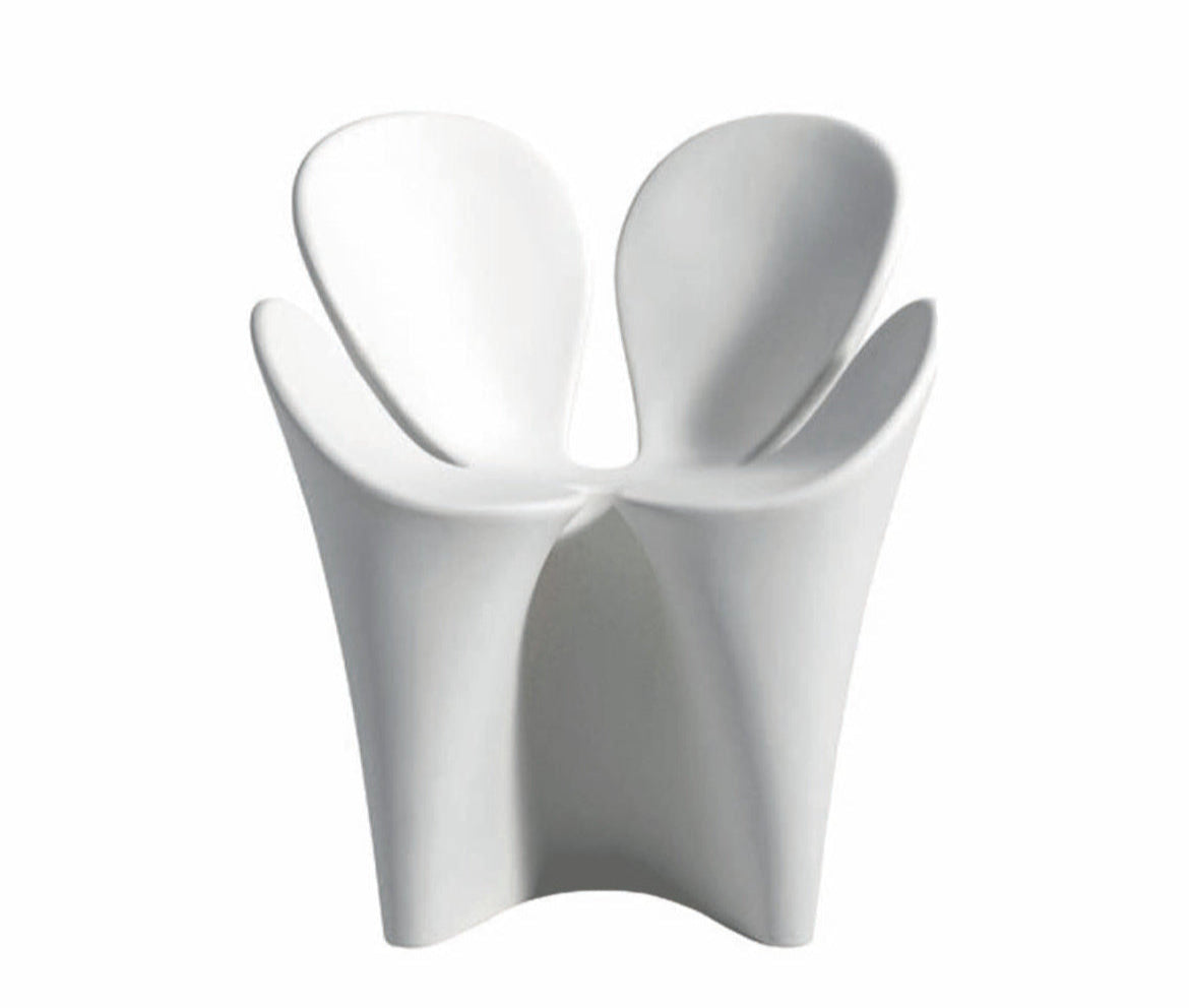 Clover white armchair
