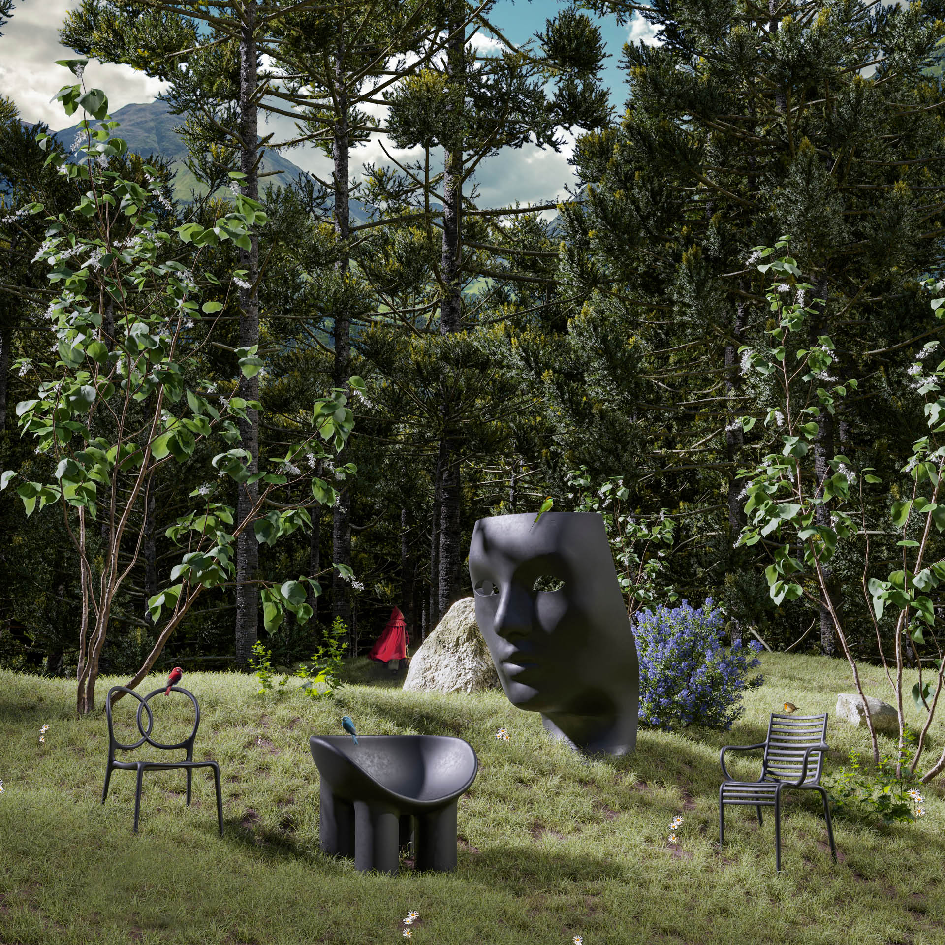 Pip-e hellrosa Stuhl