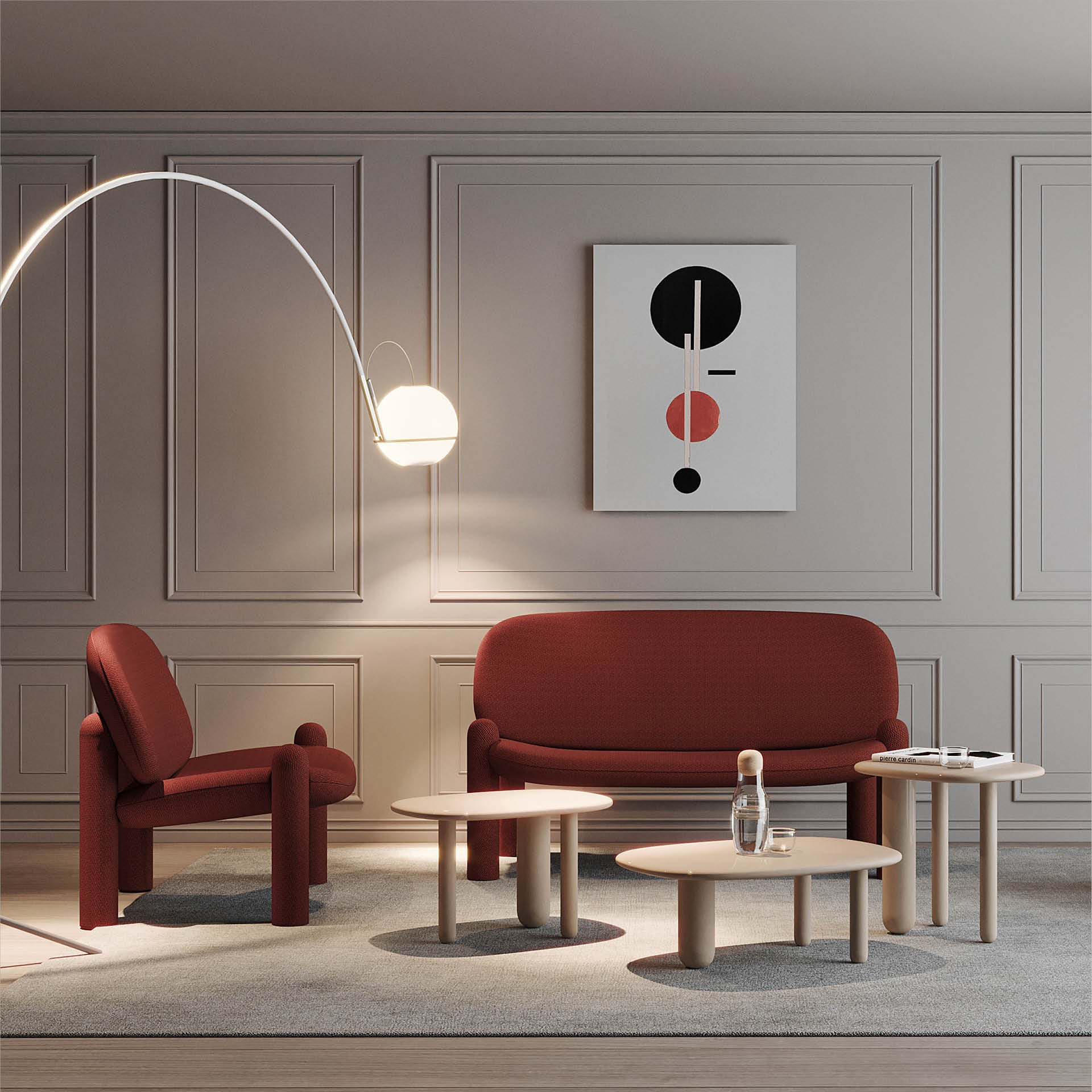 Cream tottori coffee table