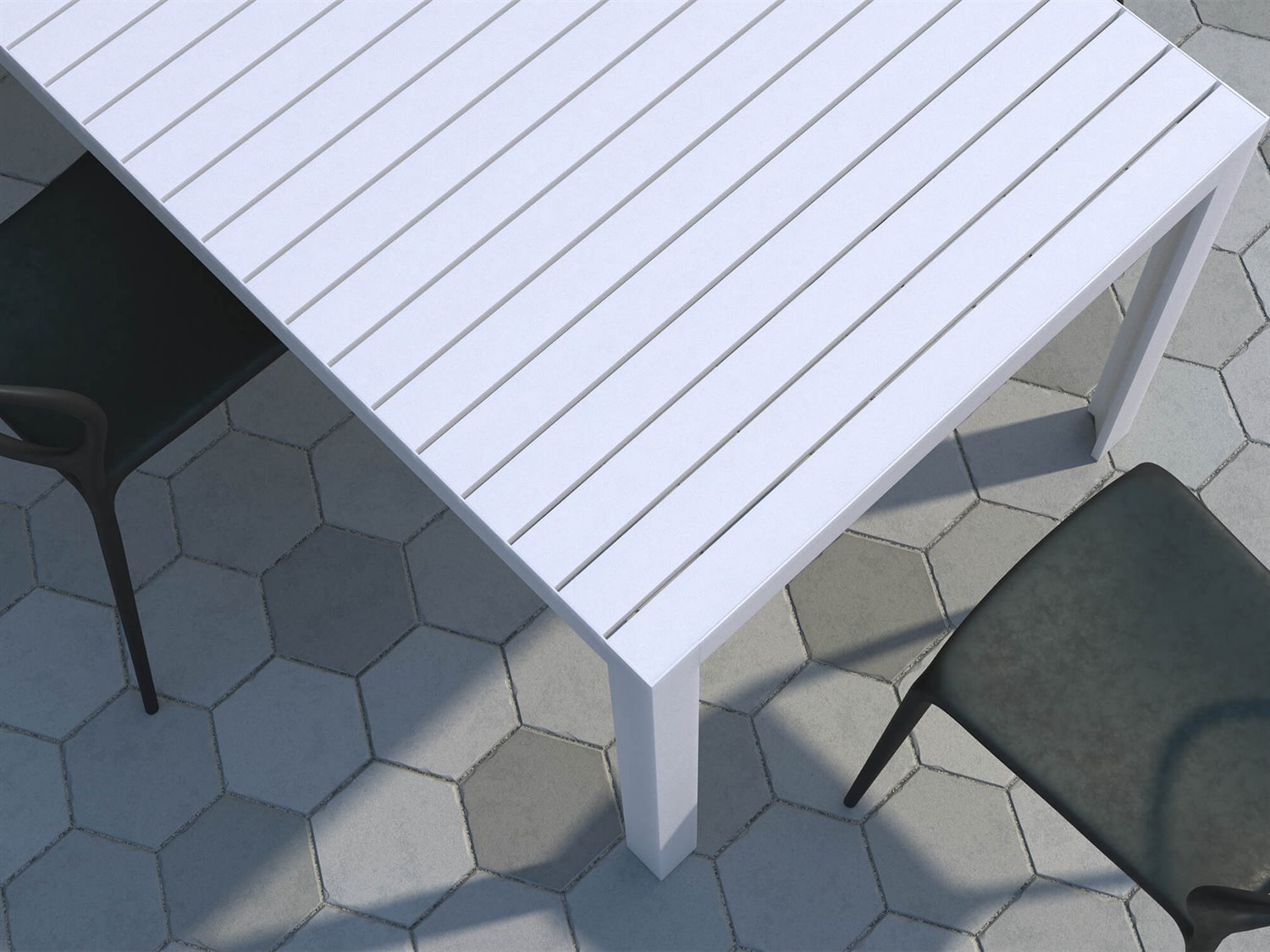 Kalimba white garden table