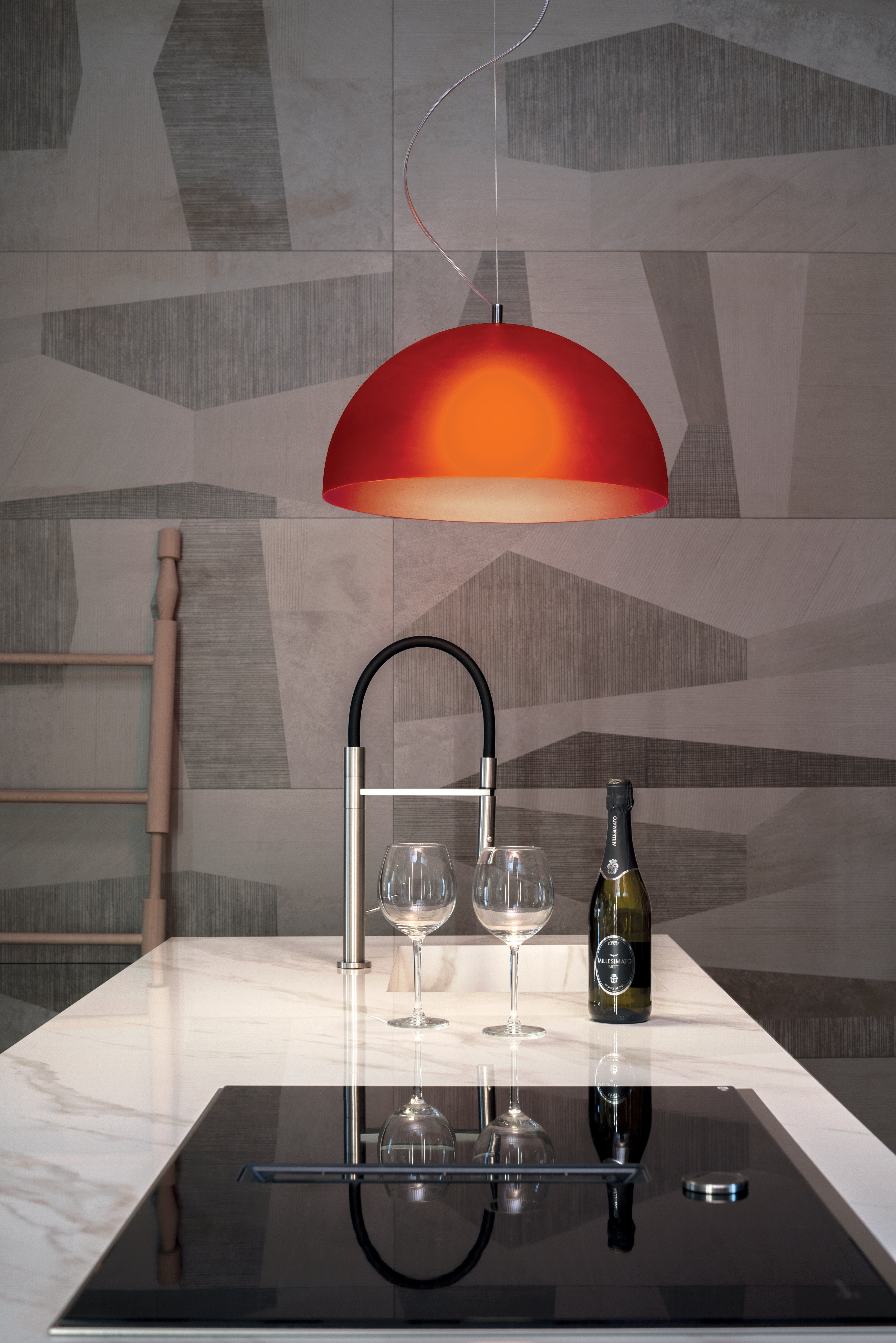BUBBLES Pendant Lamp in Orange