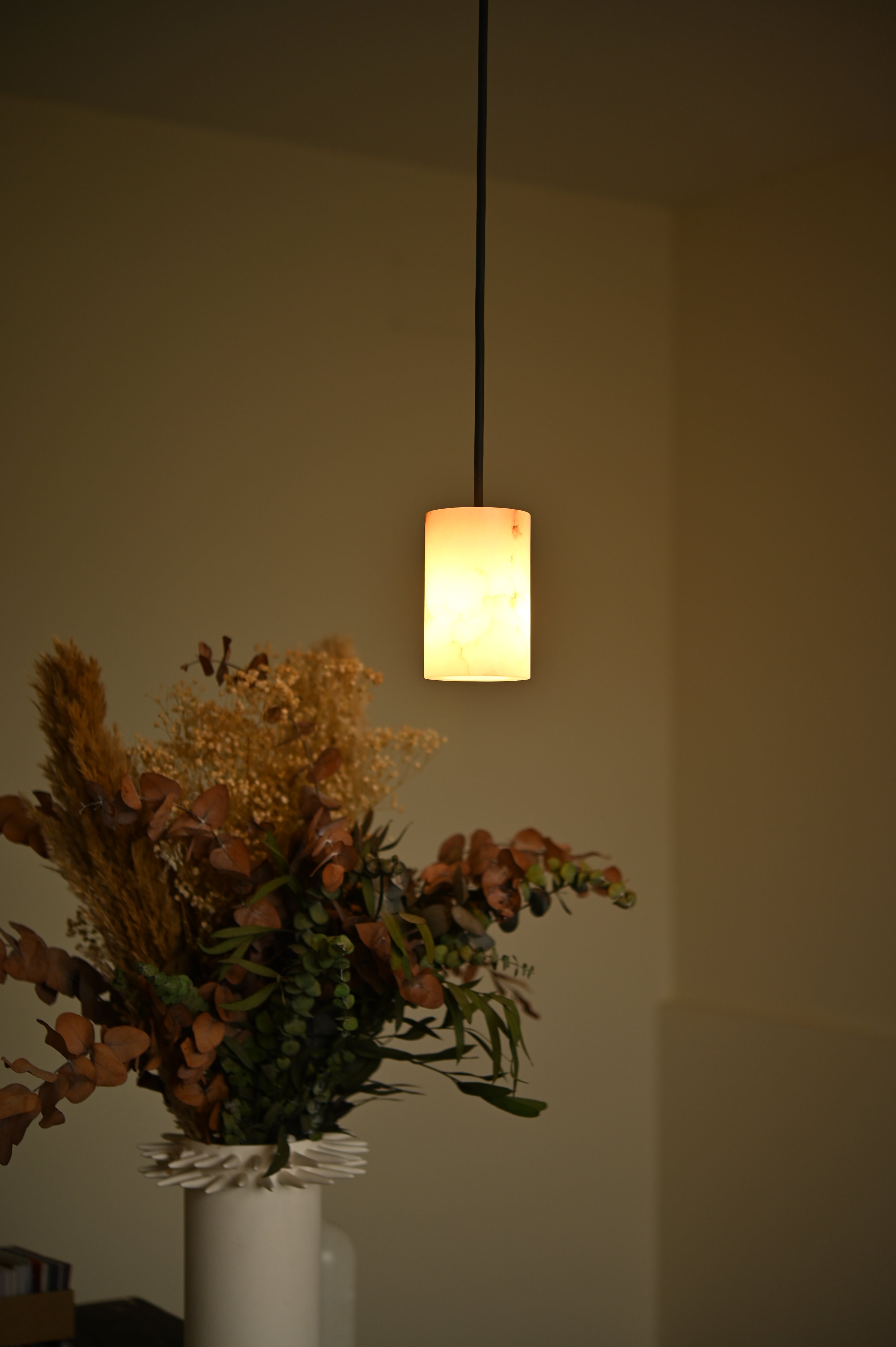 Hanging Lamp MANIKO PIPO White Alabaster