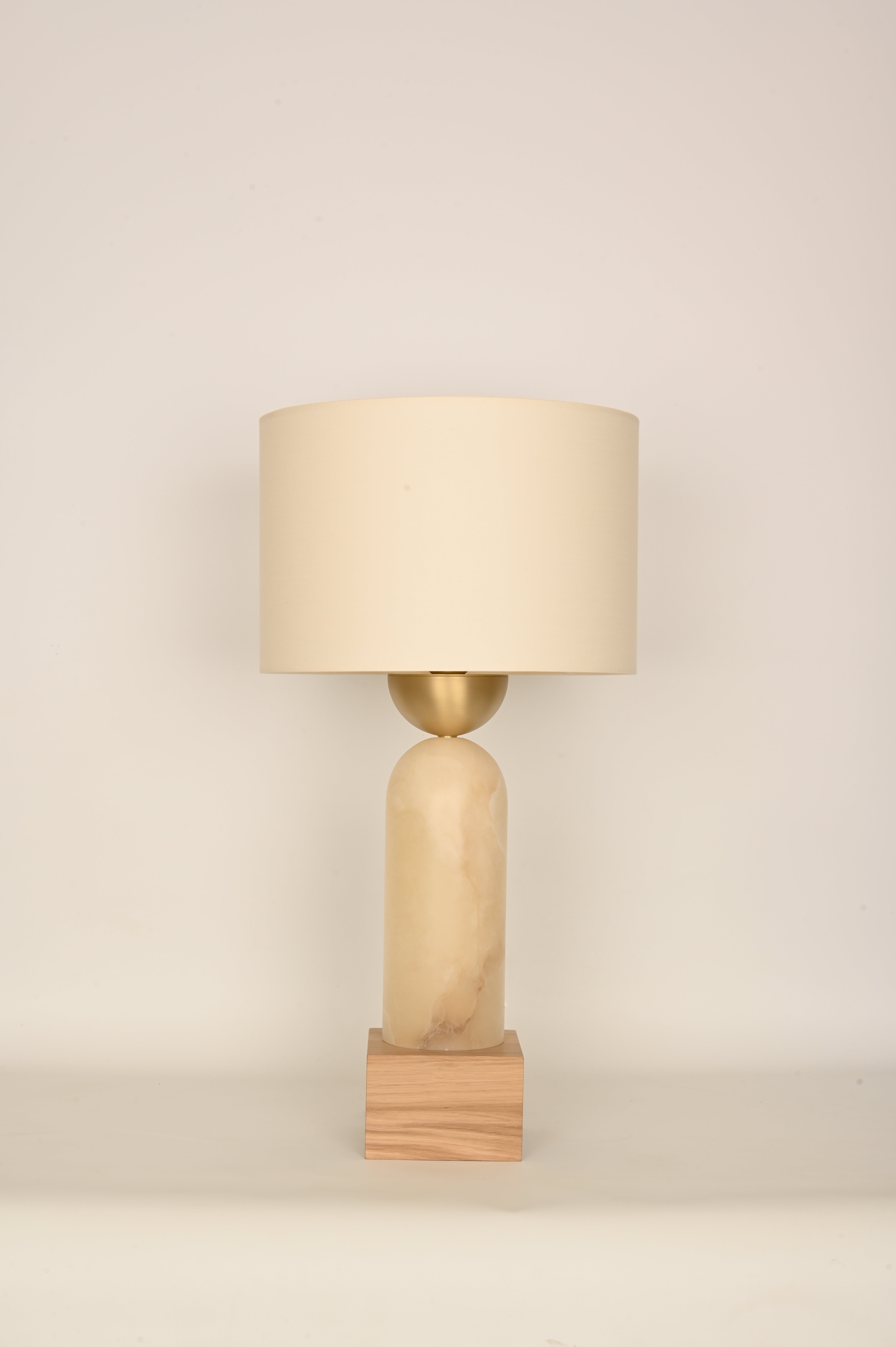 Tischlampe PEONA KELO weißer Alabaster