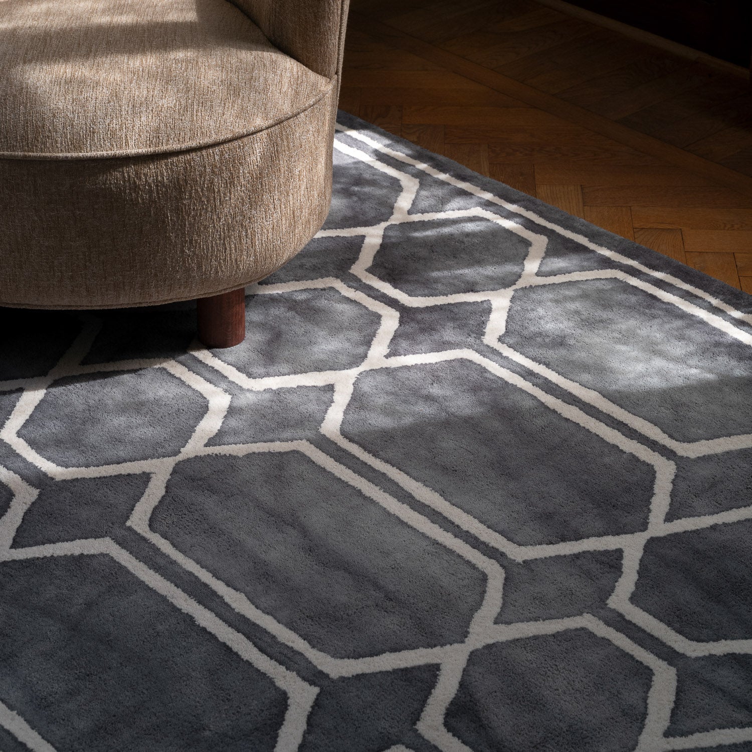 Teppich TIE DYE meeresblau