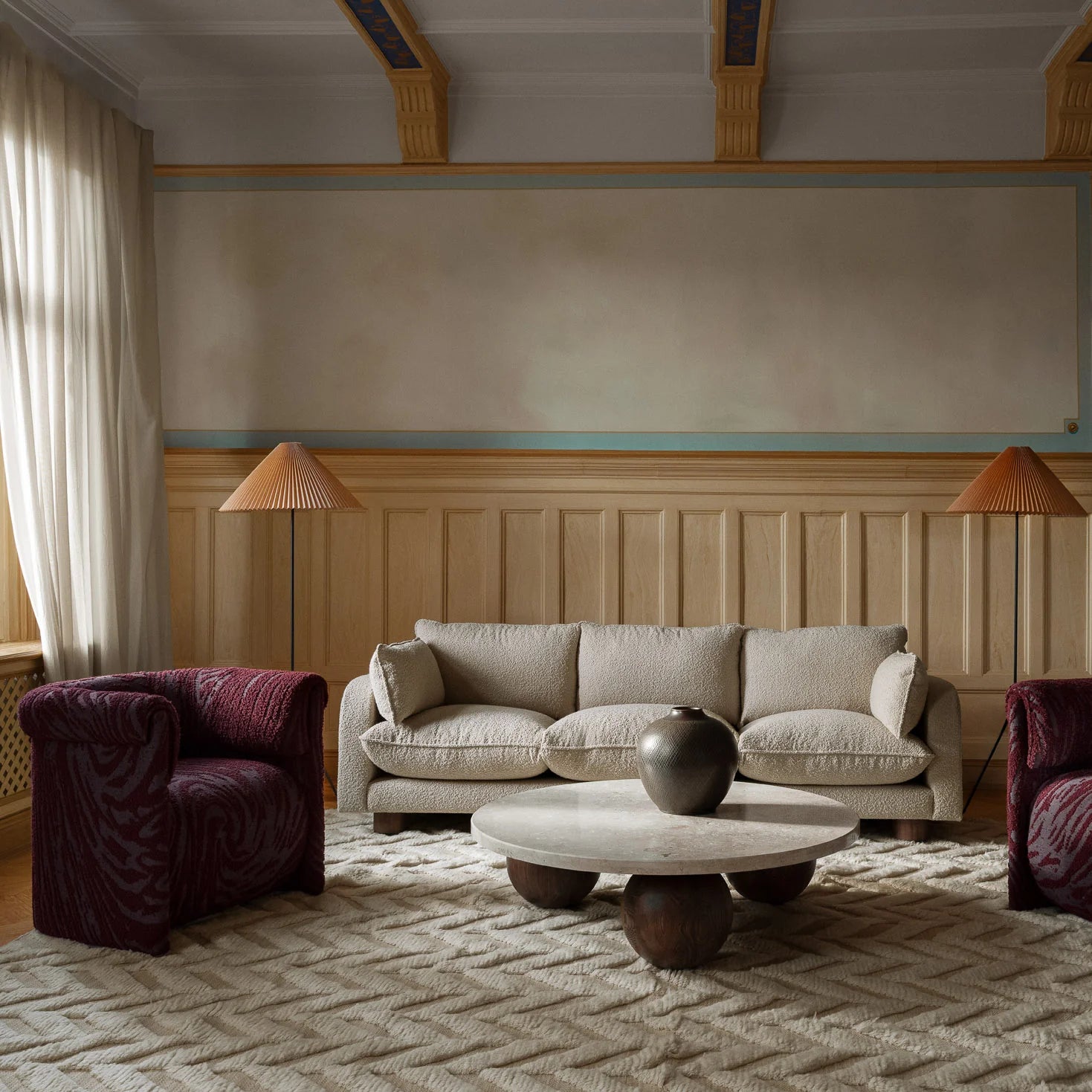 Sessel DECADENT burgunder Boucle