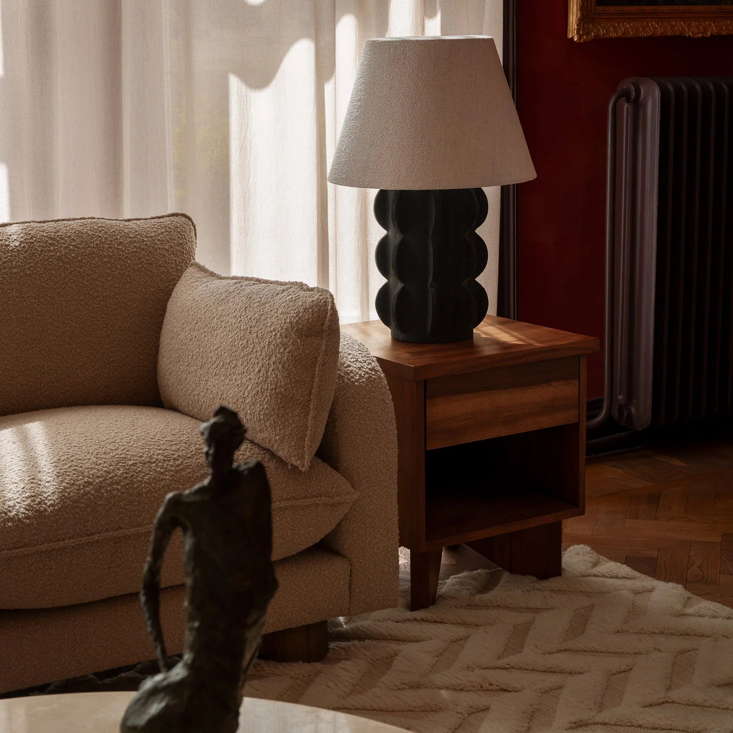 Tischlampe ACISSIMO schwarze Keramik