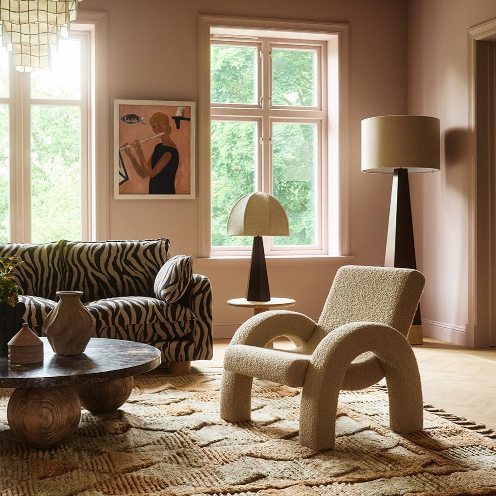 Sessel ARCO beige Boucle