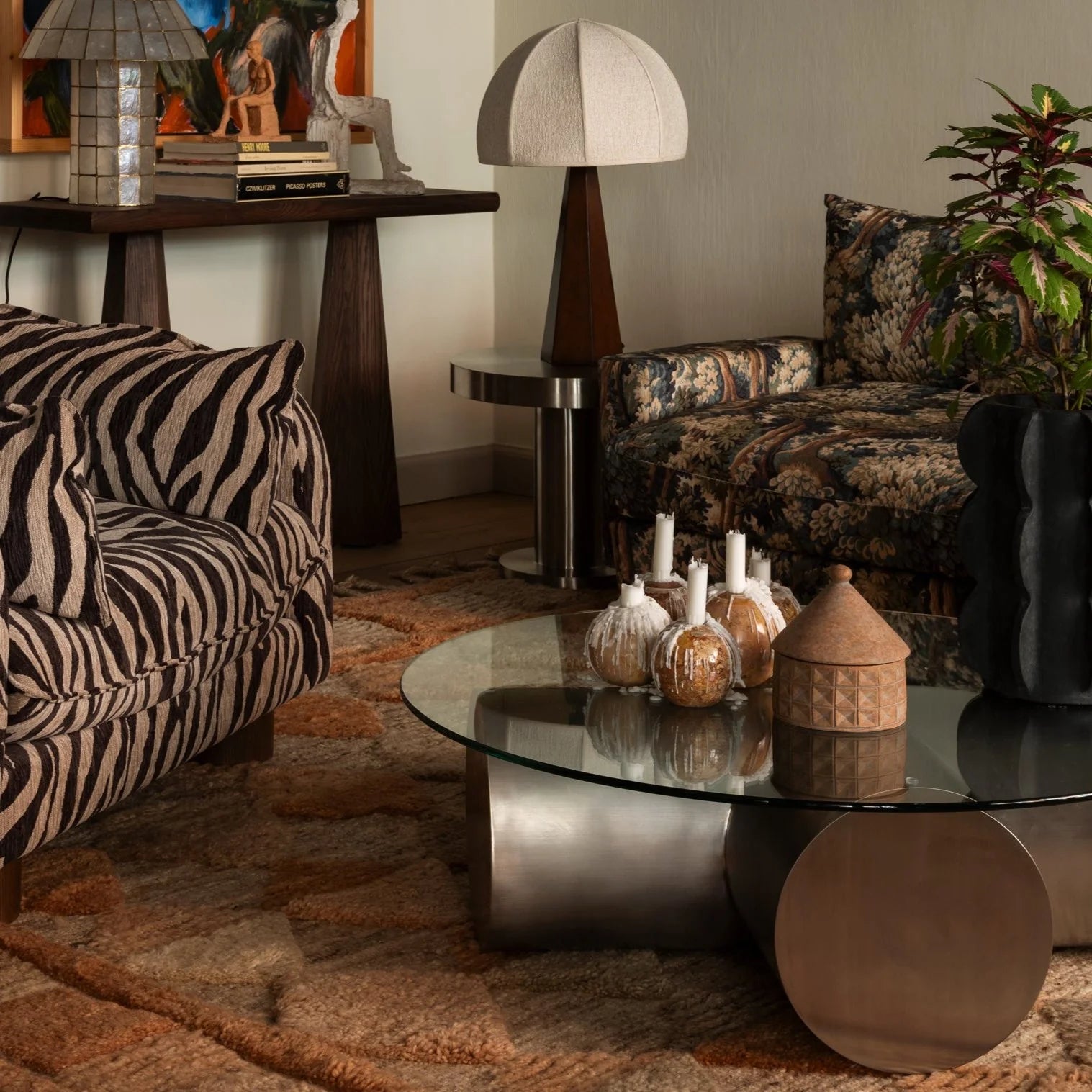 CUFFLINK Side Table Polished Steel