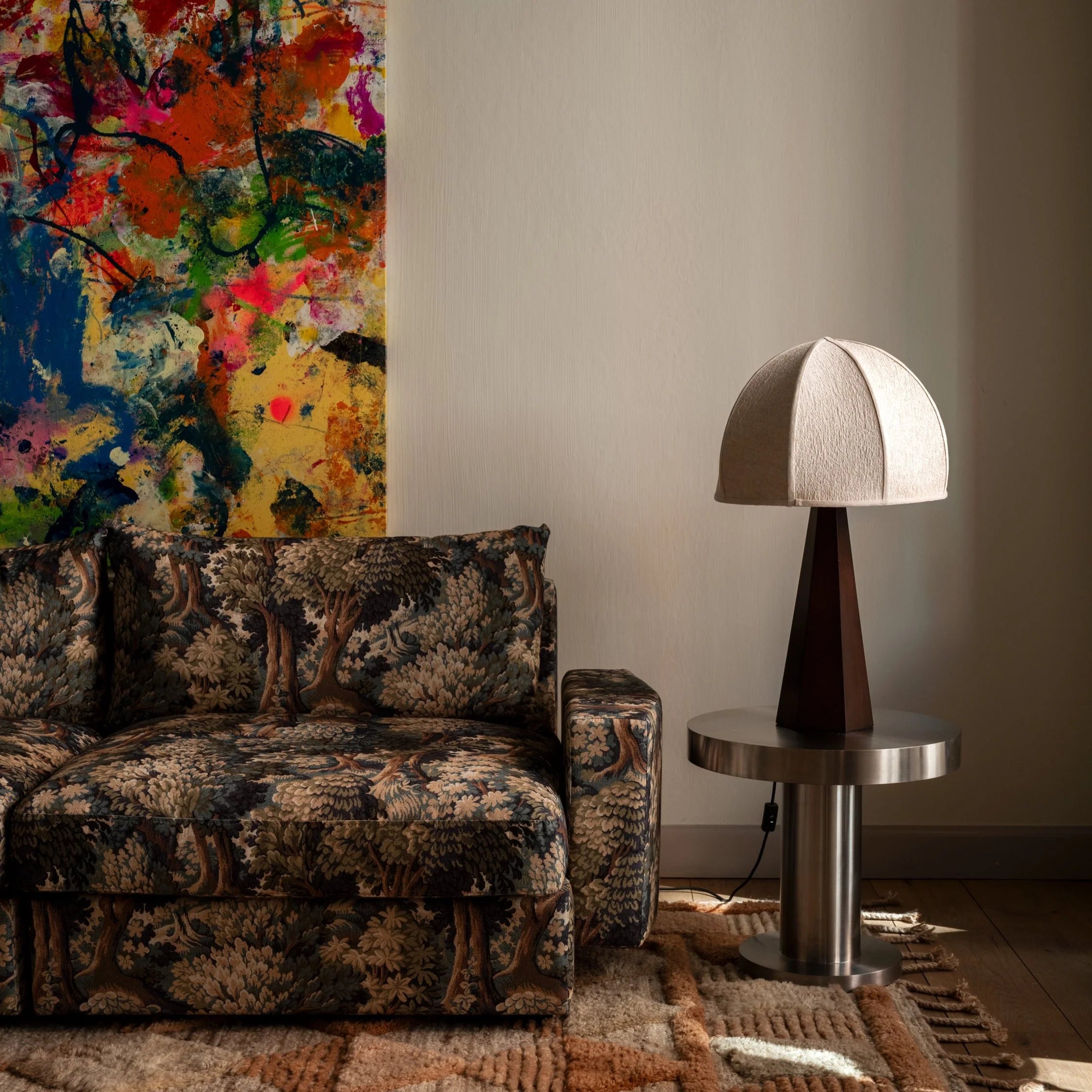 CUFFLINK Side Table Polished Steel