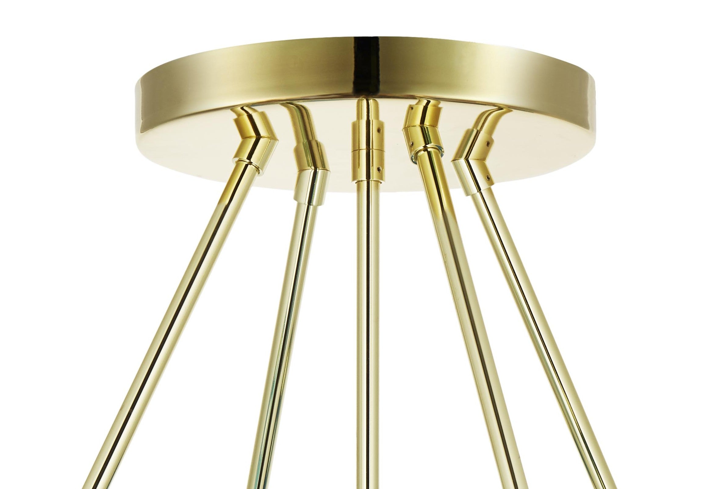 Pendelleuchte BALLROOM MOLECULE bernsteinfarben mit goldener Veredelung