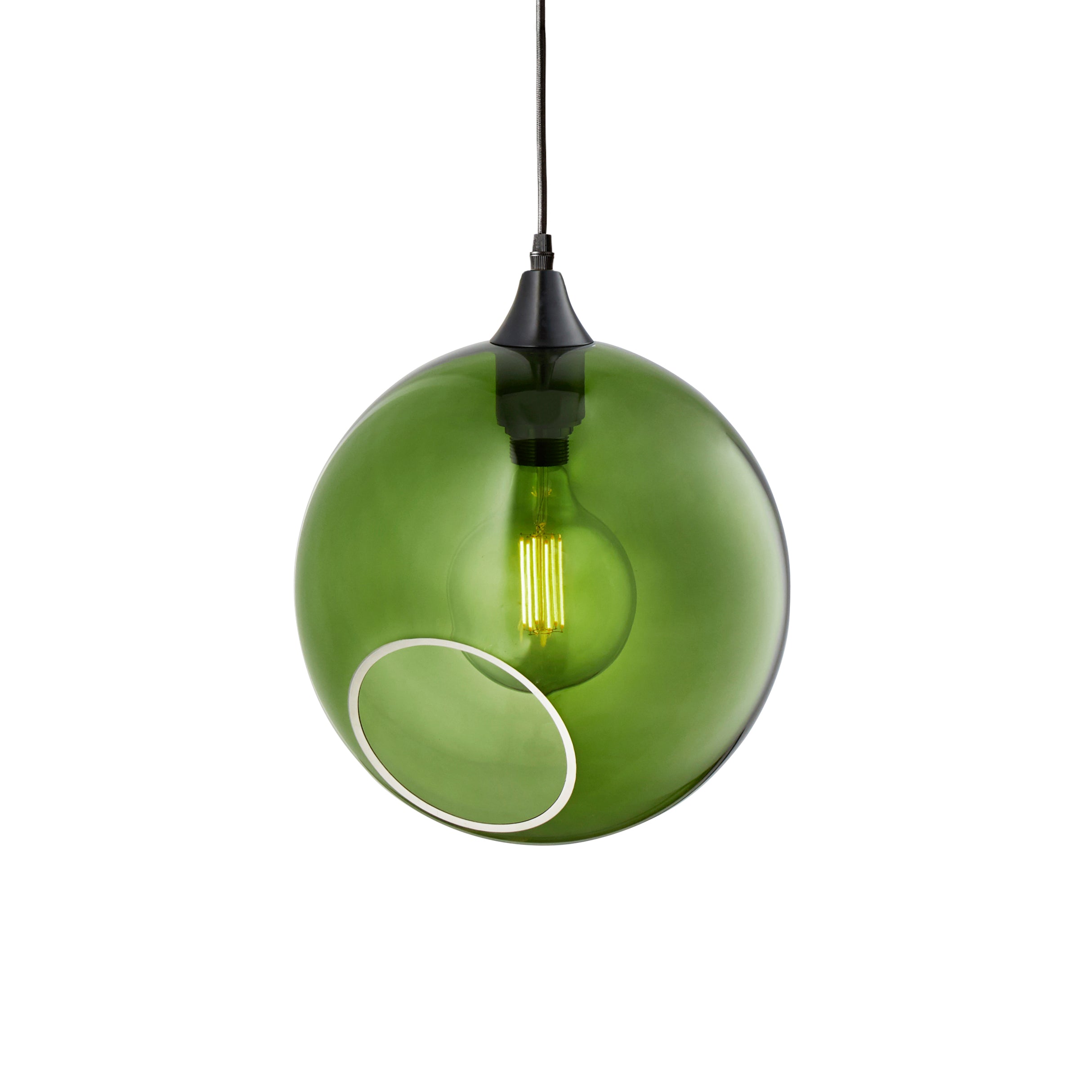 BALLROOM pendant lamp dark green with black finish