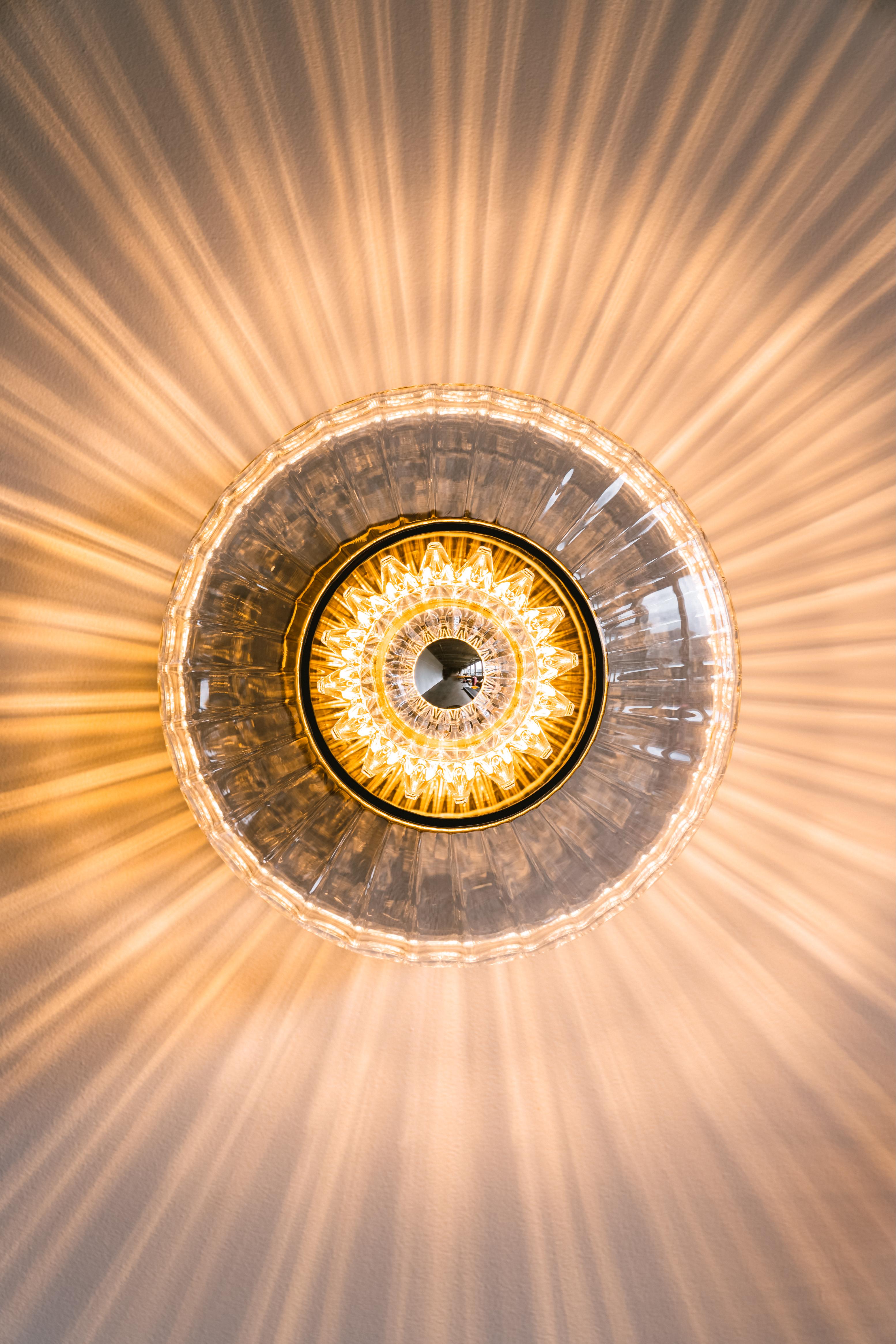 Wandleuchte NEW WAVE OPTIC aus Glas