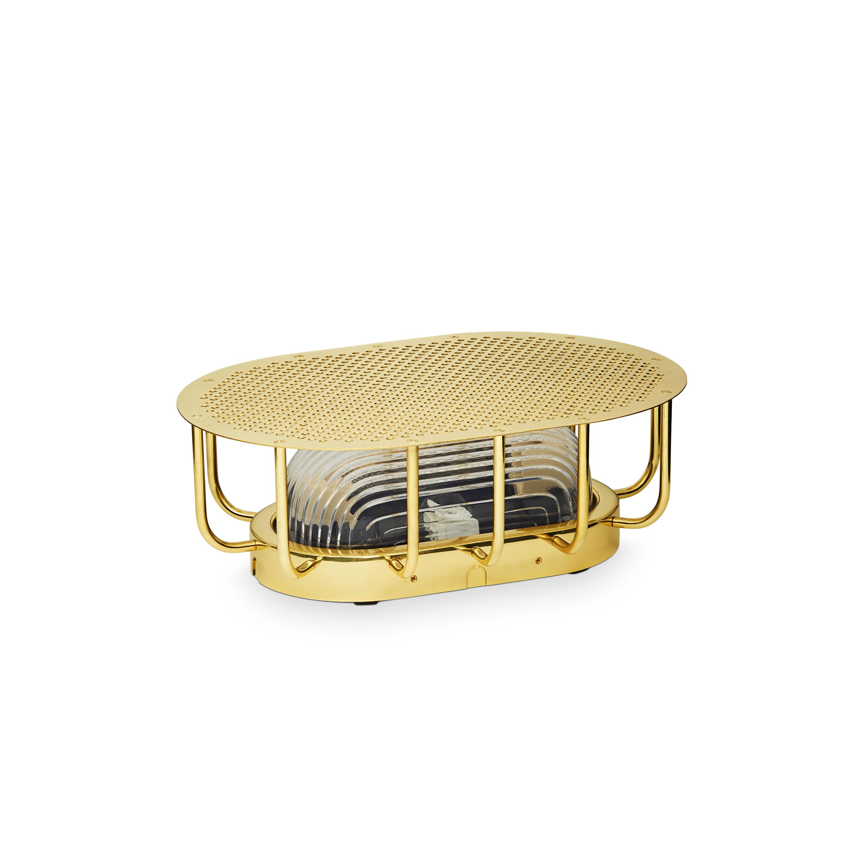 Außenwandleuchte NIGHT RIDER rohes Messing