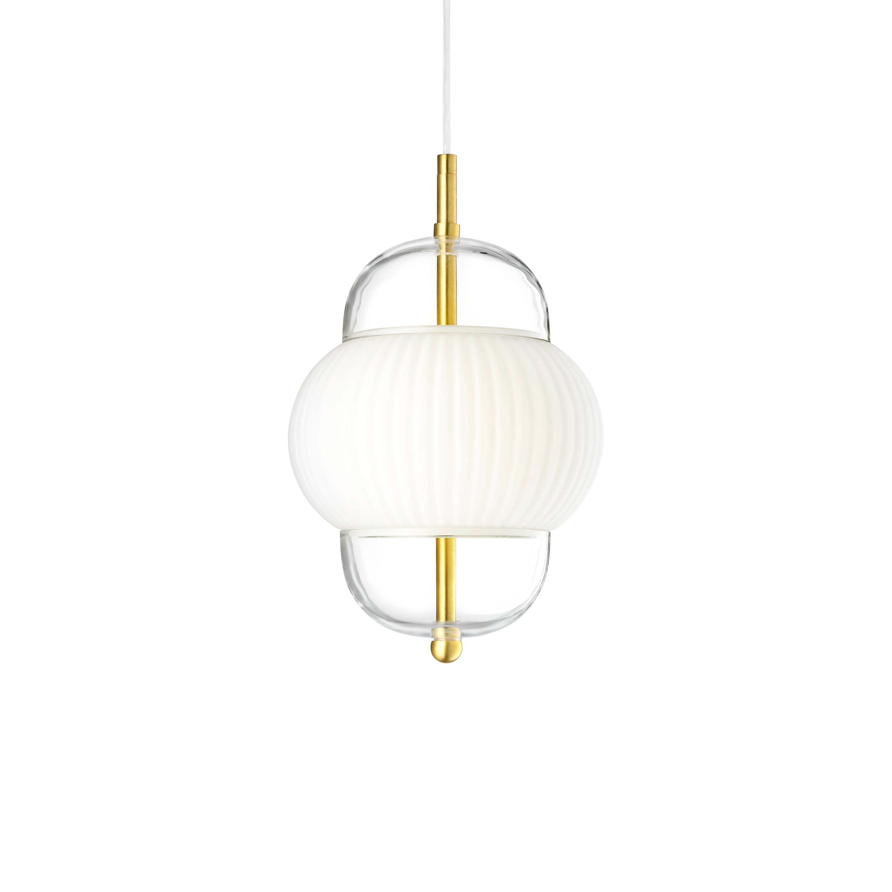SHAHIN pendant lamp white with gold