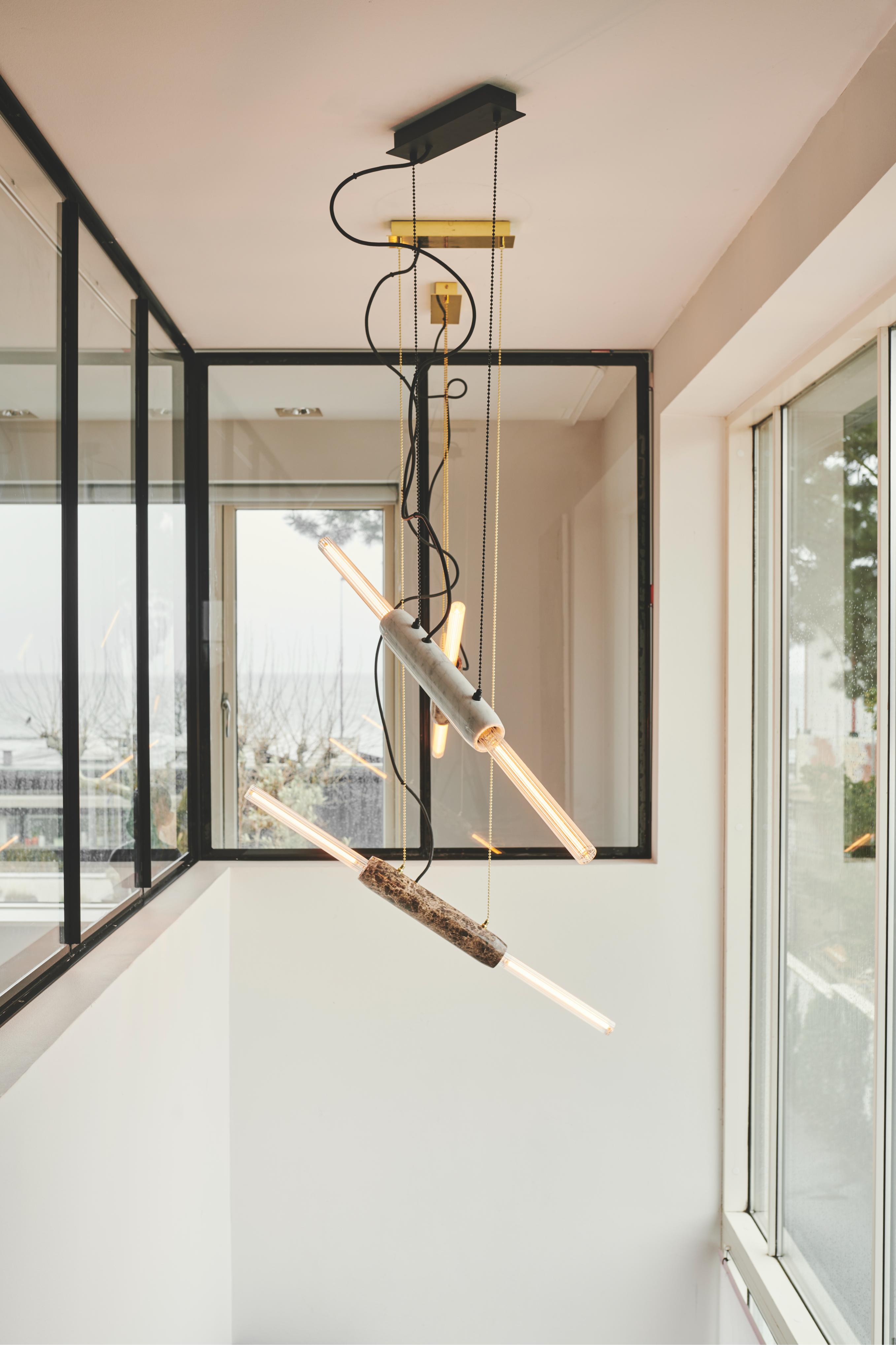 LIMBO pendant lamp brown marble