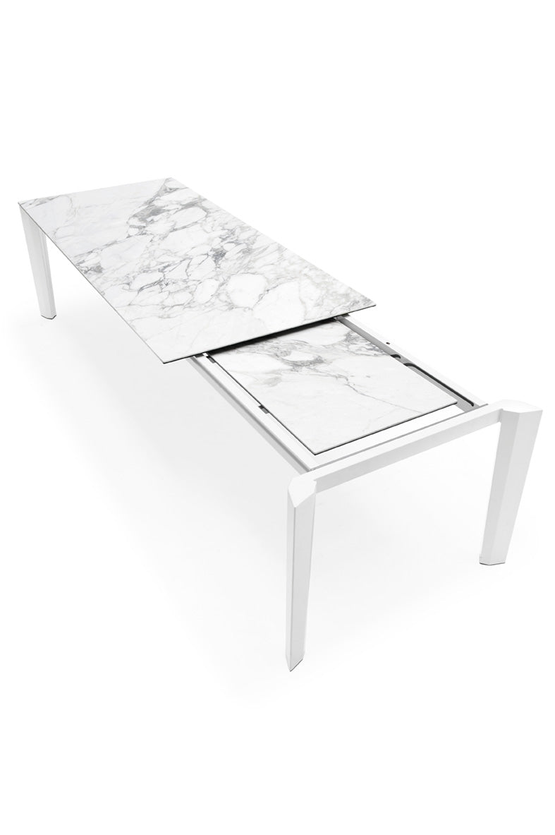 Expandable Table DELTA with White Top and White Base