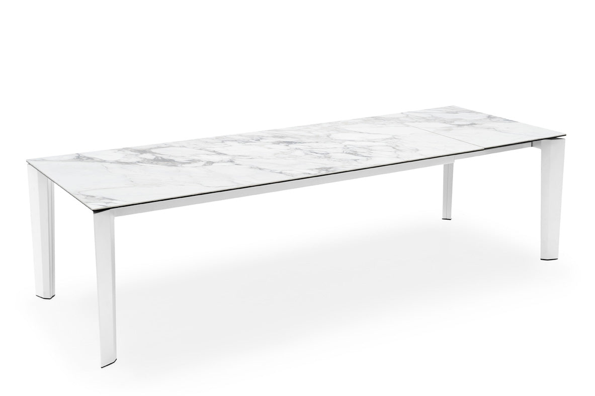 Expandable Table DELTA with White Top and White Base