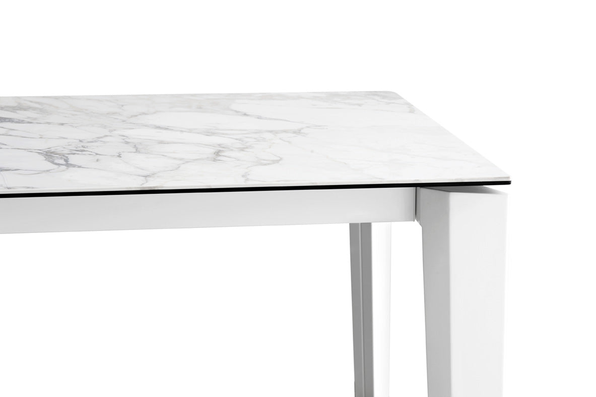 Expandable Table DELTA with White Top and White Base