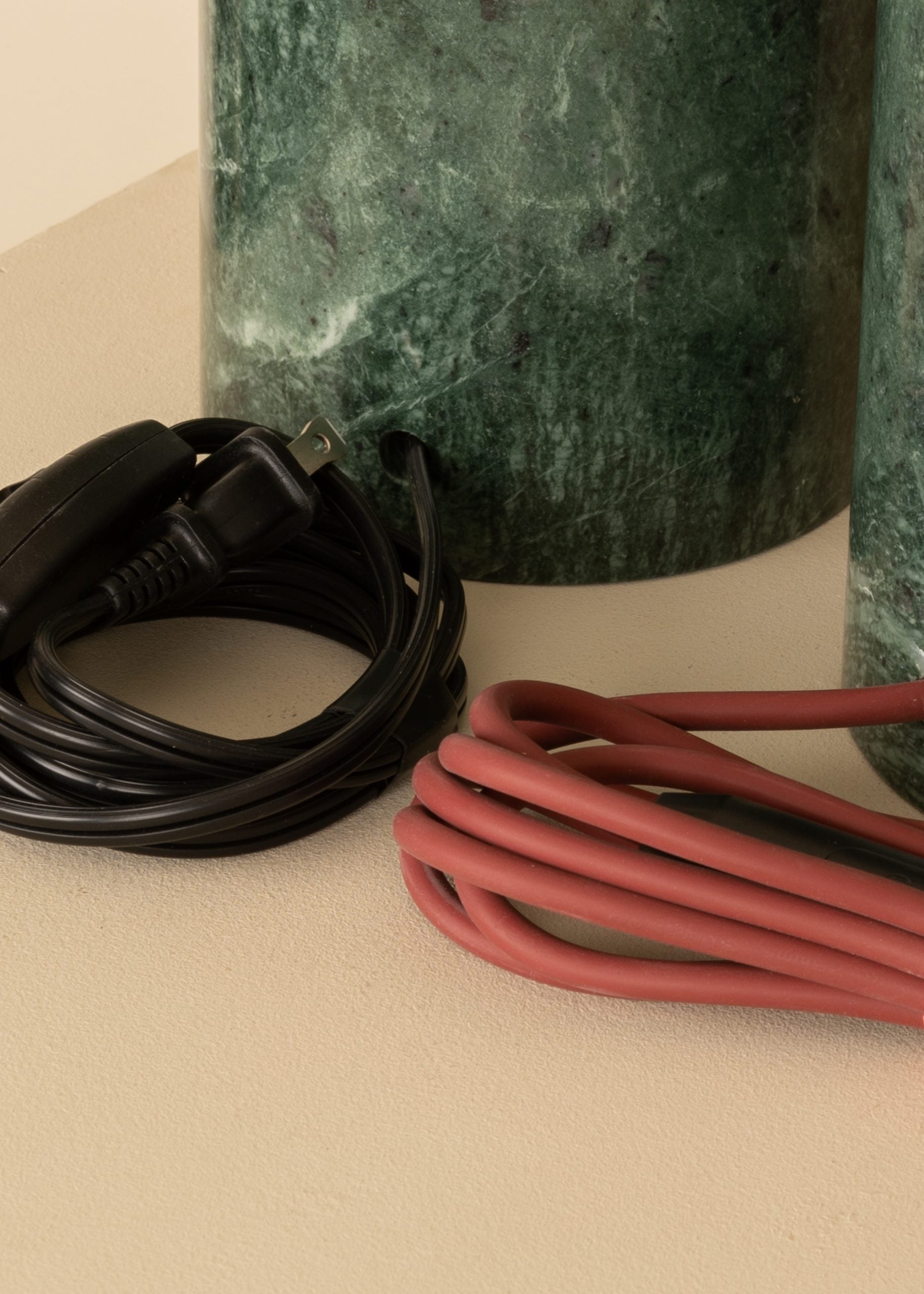 Tischlampe PIPO DUOBLE grüner Marmor