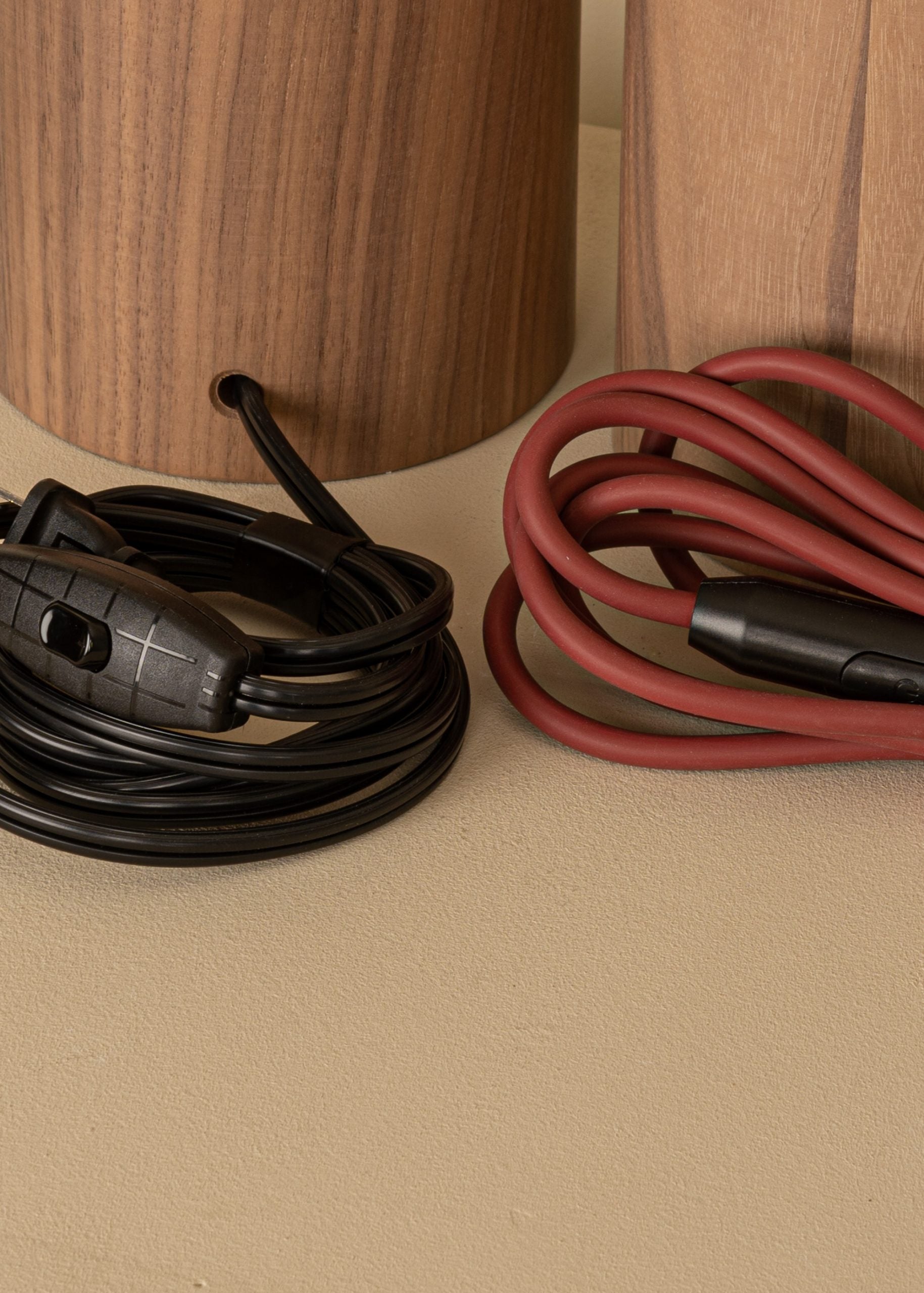 PEONA Walnut Wood Table Lamp